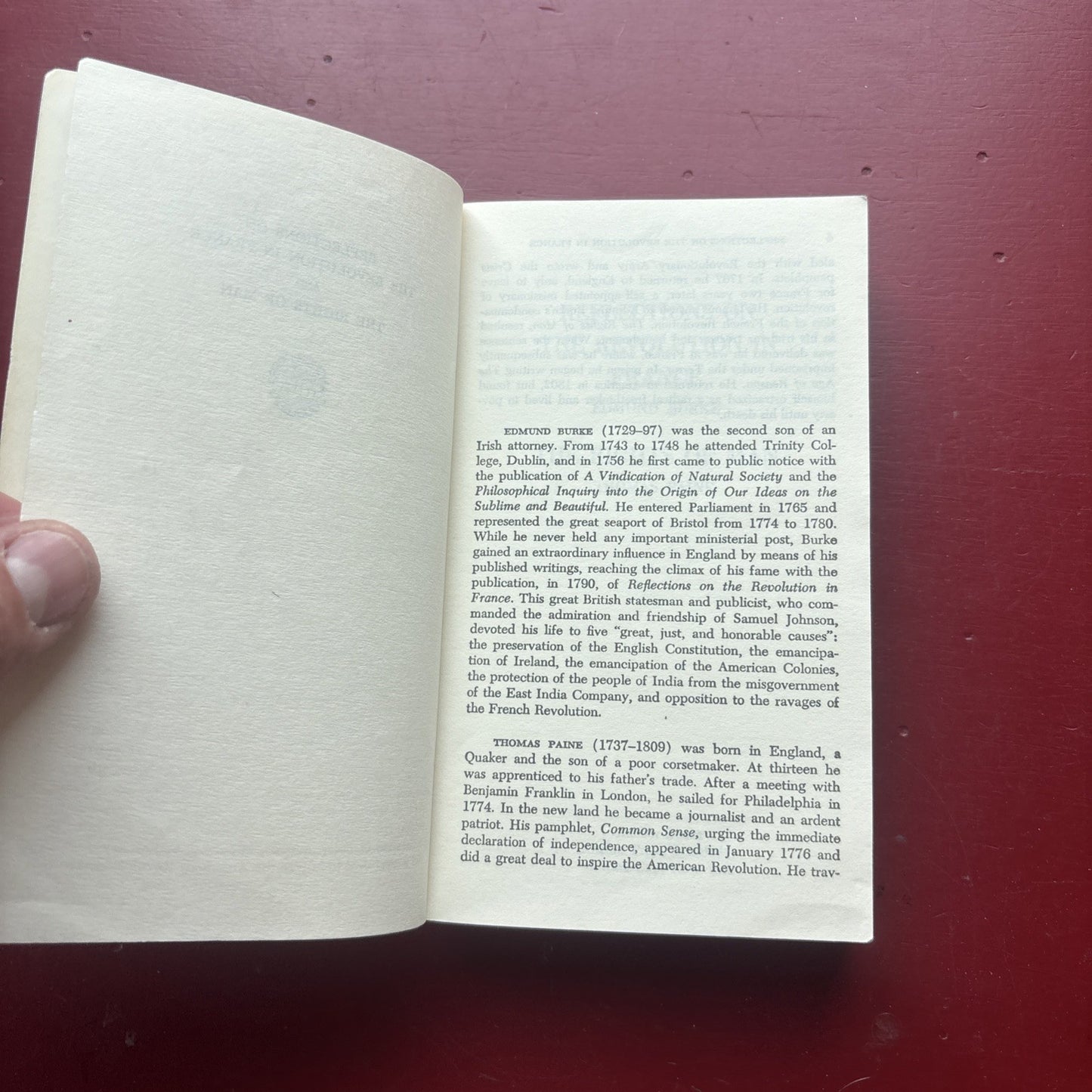 Reflections on the Revolution in France, Burke, Edmund 1973 (lightly Underlined)