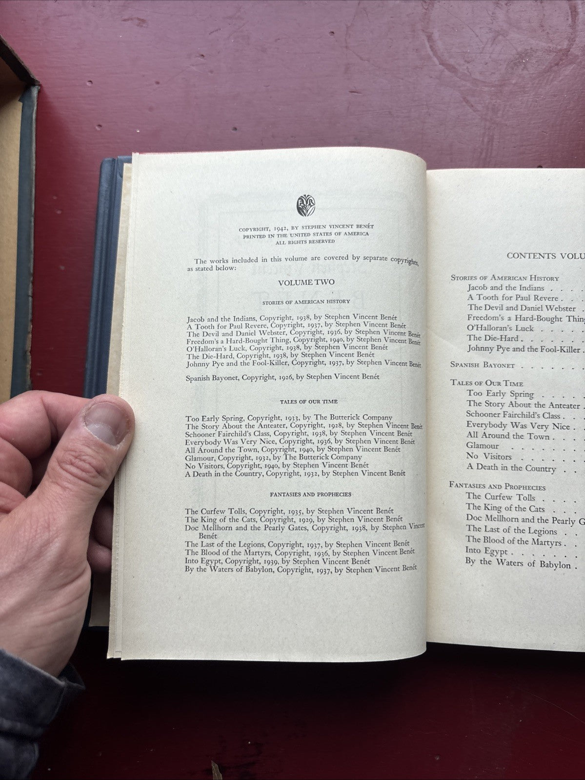 Selected Works of Stephen Vincent Benet: Poetry & Prose (1942, Hardcover)