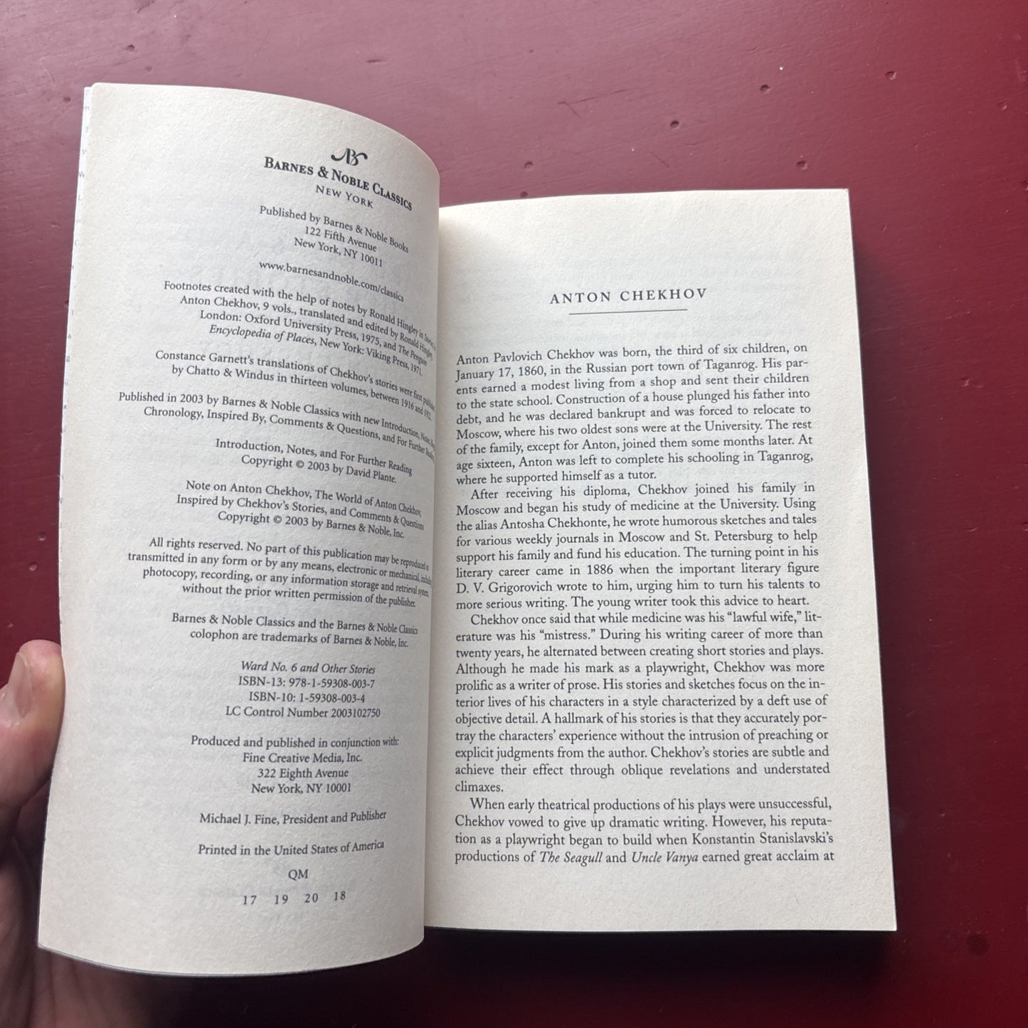 Ward No. 6 and Other Stories by Anton Chekov (2003, Trade Paperback)