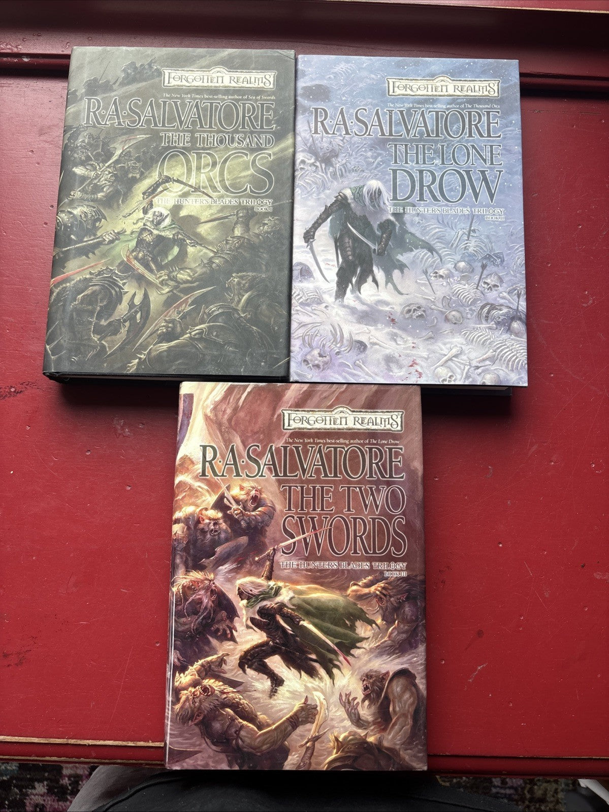 RA Salvatore Complete Hunters Blades Trilogy Lot Of 3 Hardcover Books Drow Orcs