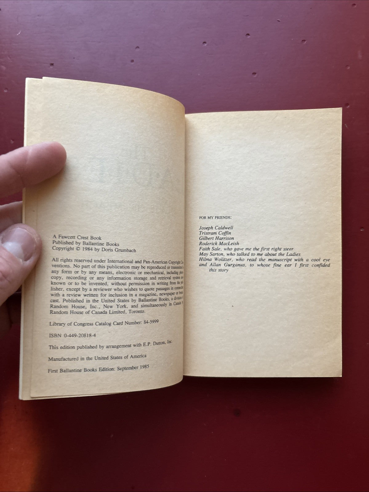 Ladies : A Novel by Doris Grumbach (1985, Mass Market)