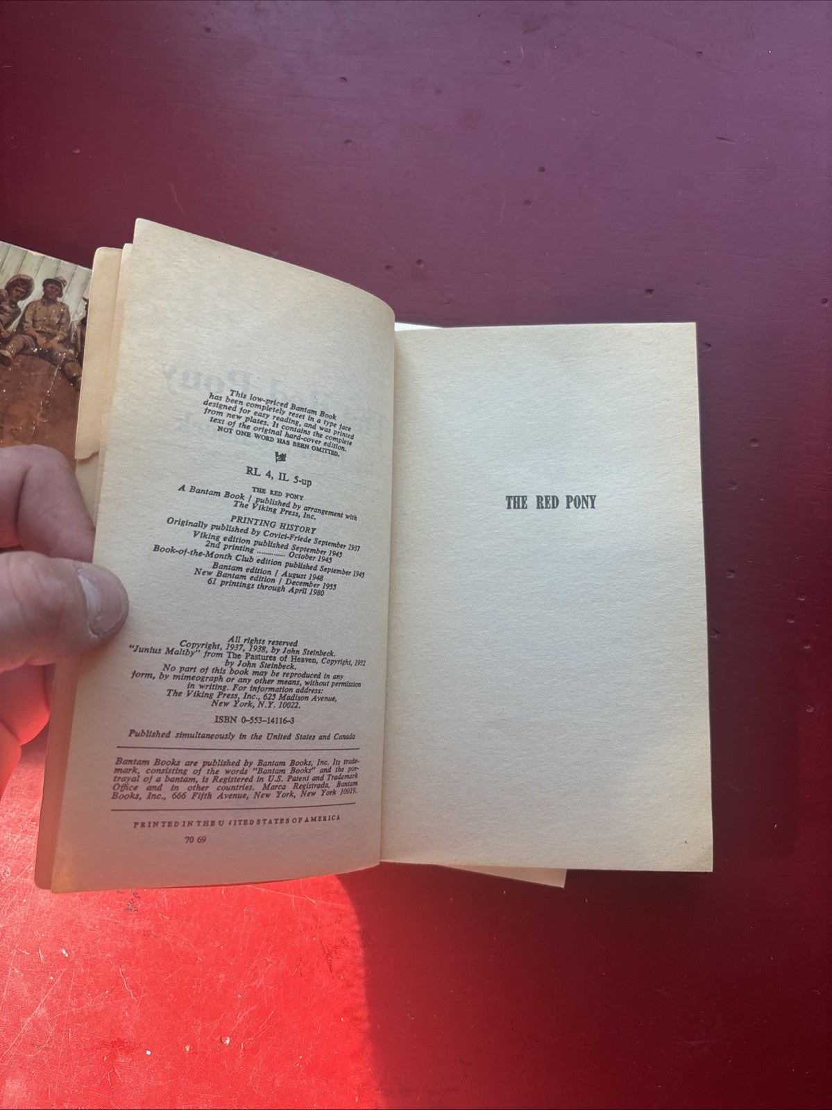 3 By John Steinbeck Bantam PB THE PEARL, RED PONY, TORTILLA FLAT