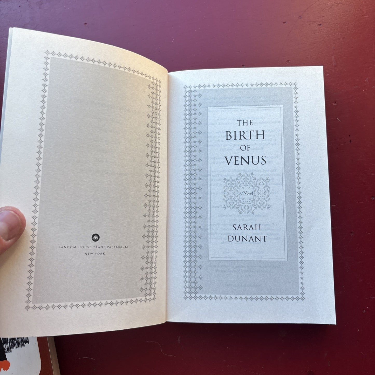 The Birth of Venus by Sarah Dunant (2004, Trade Paperback)