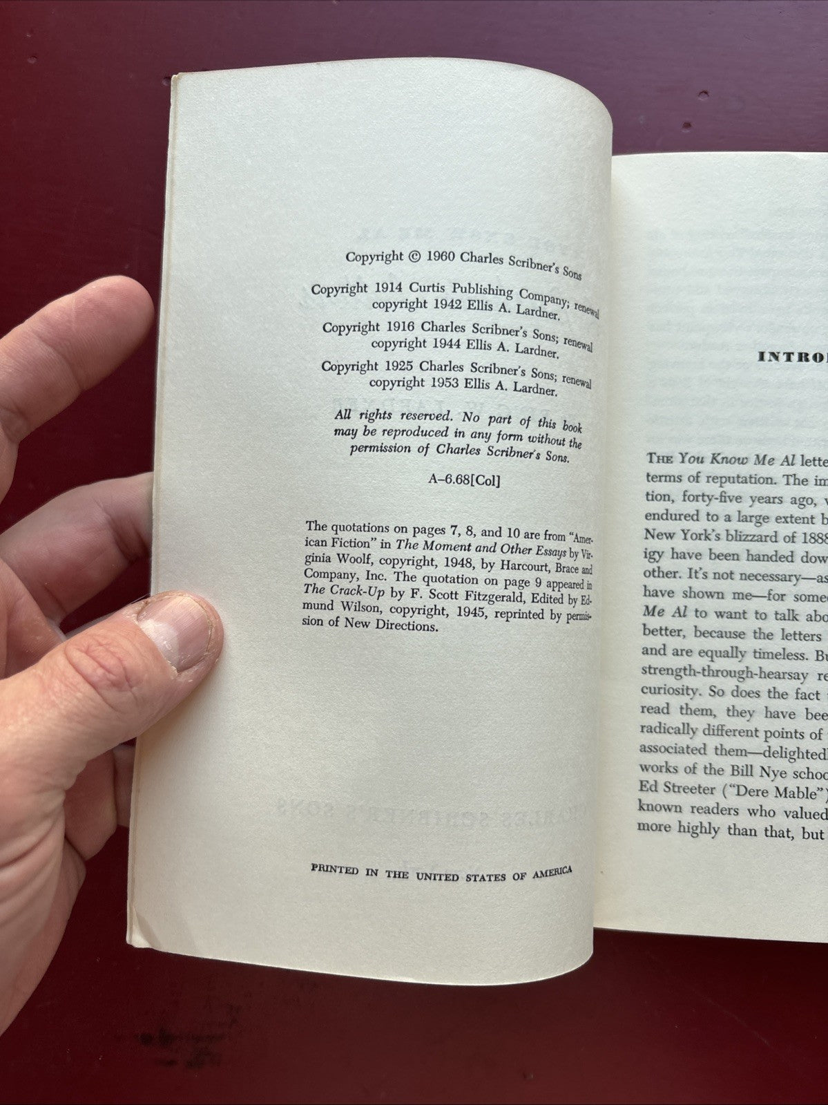 You Know Me Al By Ring Lardner Vintage Scribner Edition