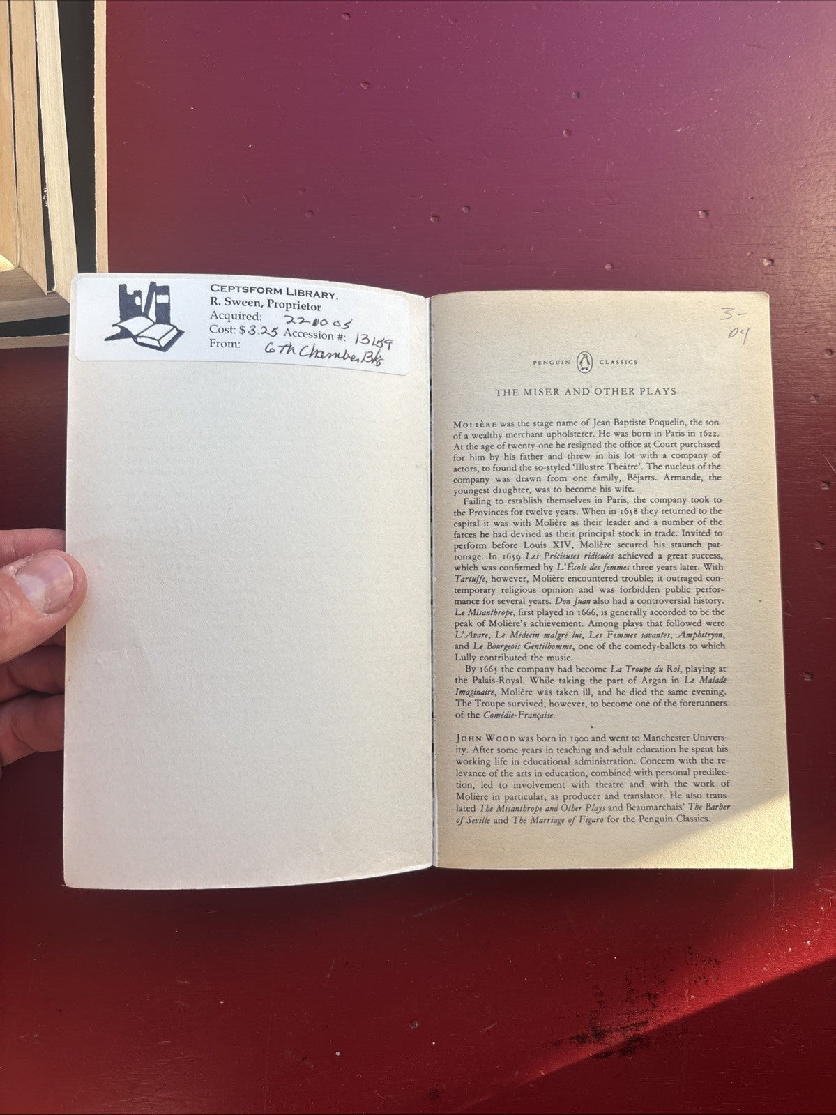 The Miser and Other Plays by Molière (1953,Mas Market)