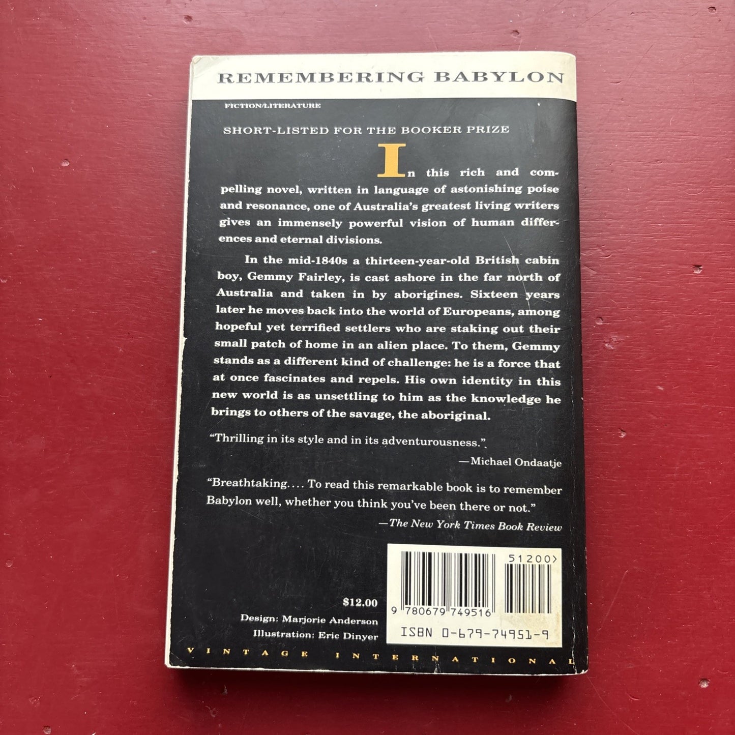 Remembering Babylon : A Novel (Man Booker Prize Finalist) by David Malouf (1994,