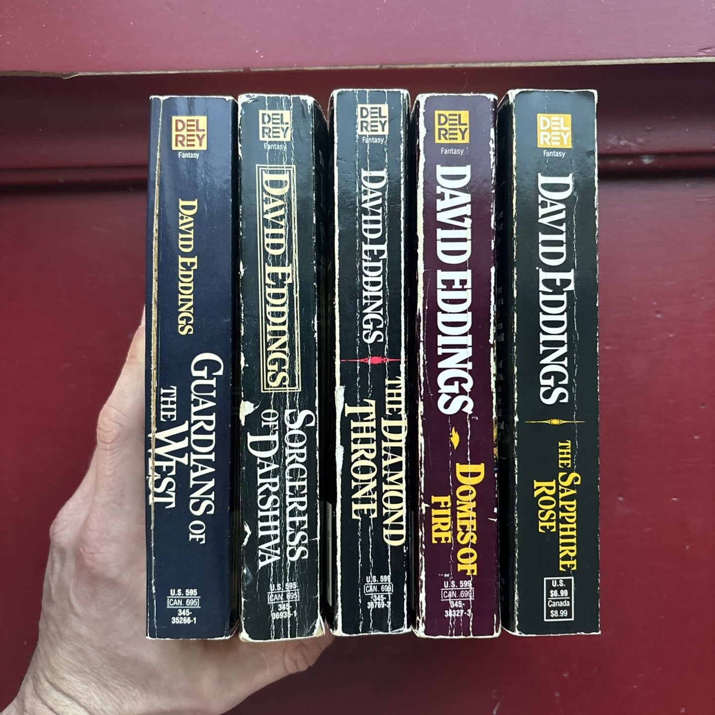 Lot of 5 DAVID EDDINGS Fantasy Science Fiction Vintage Elenium Tamuli Malloreon