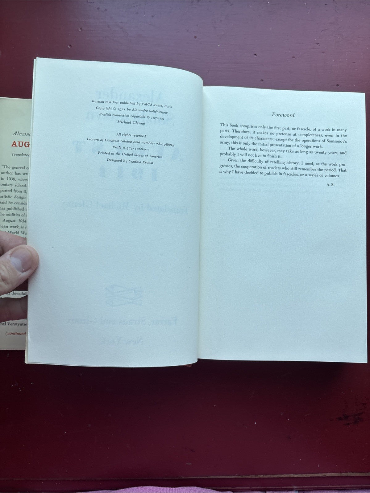 August 1914 by Alexander Solzhenitsyn (1972, Hardcover)