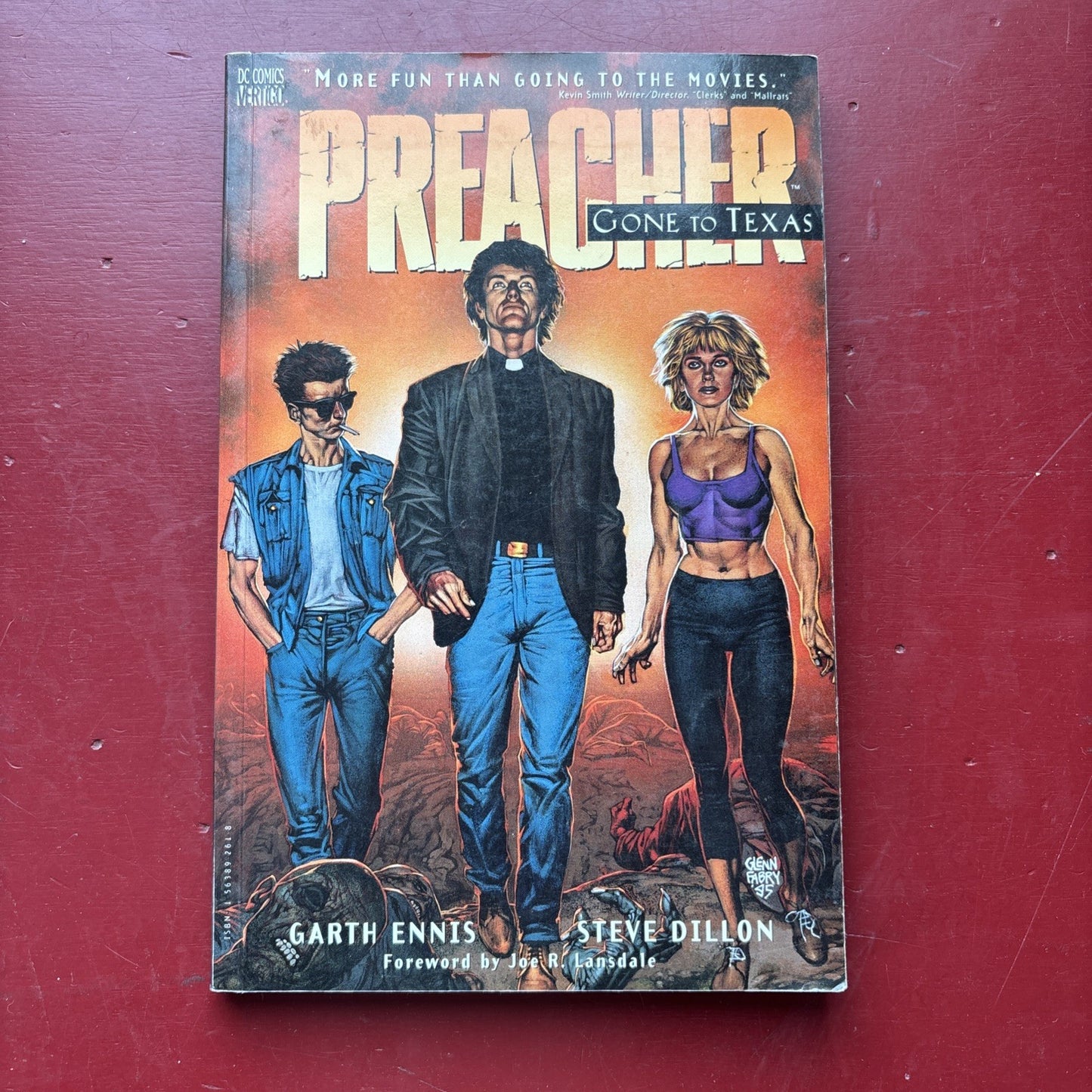 Preacher: Gone To Texas Vertigo DC TPB 1995 Ennis, once owned by Robin Williams!