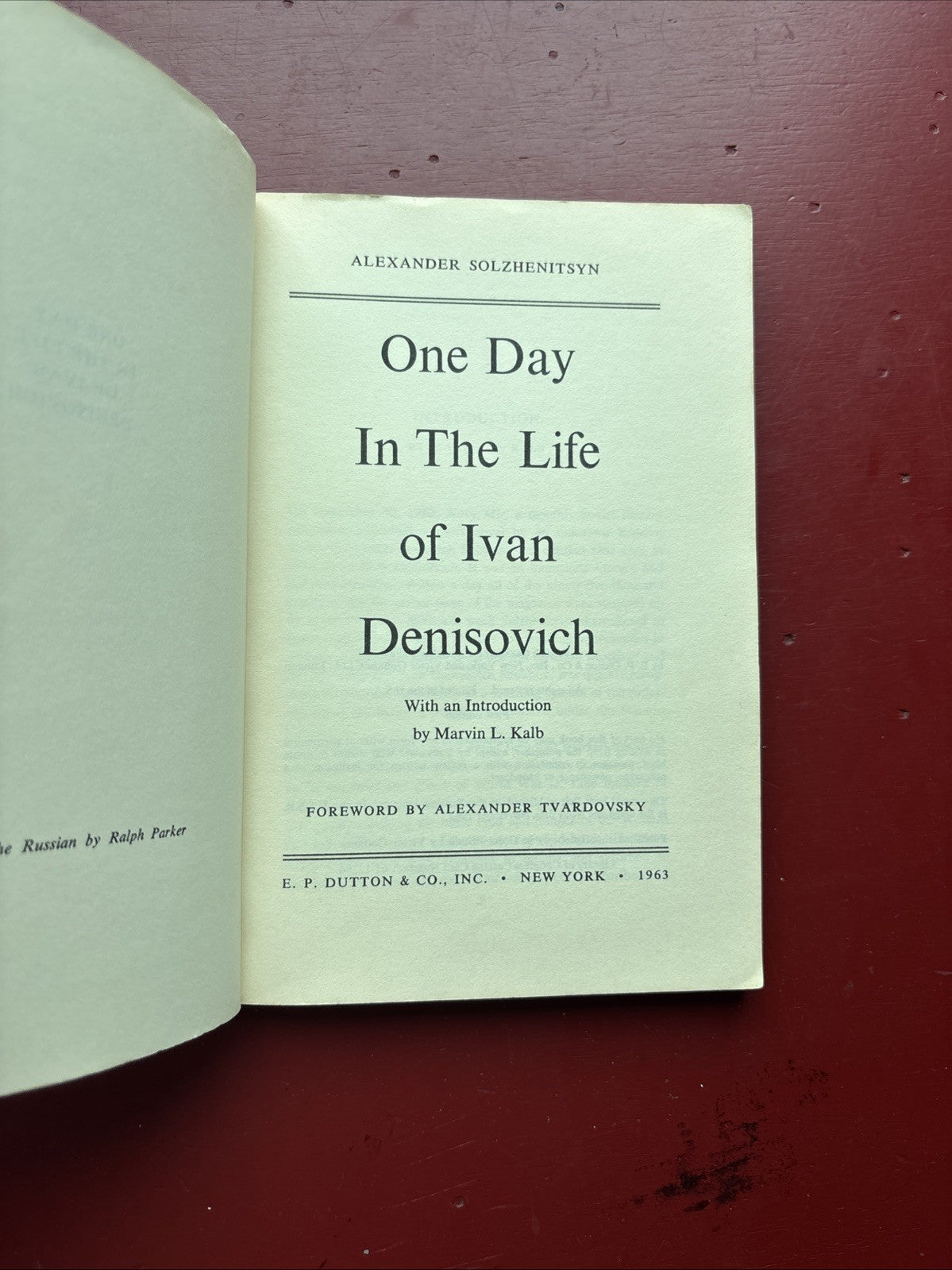 One Day In Life Of Ivan Denisovich by Alexander Solzhenitsyn 1963 SC 1st Edition