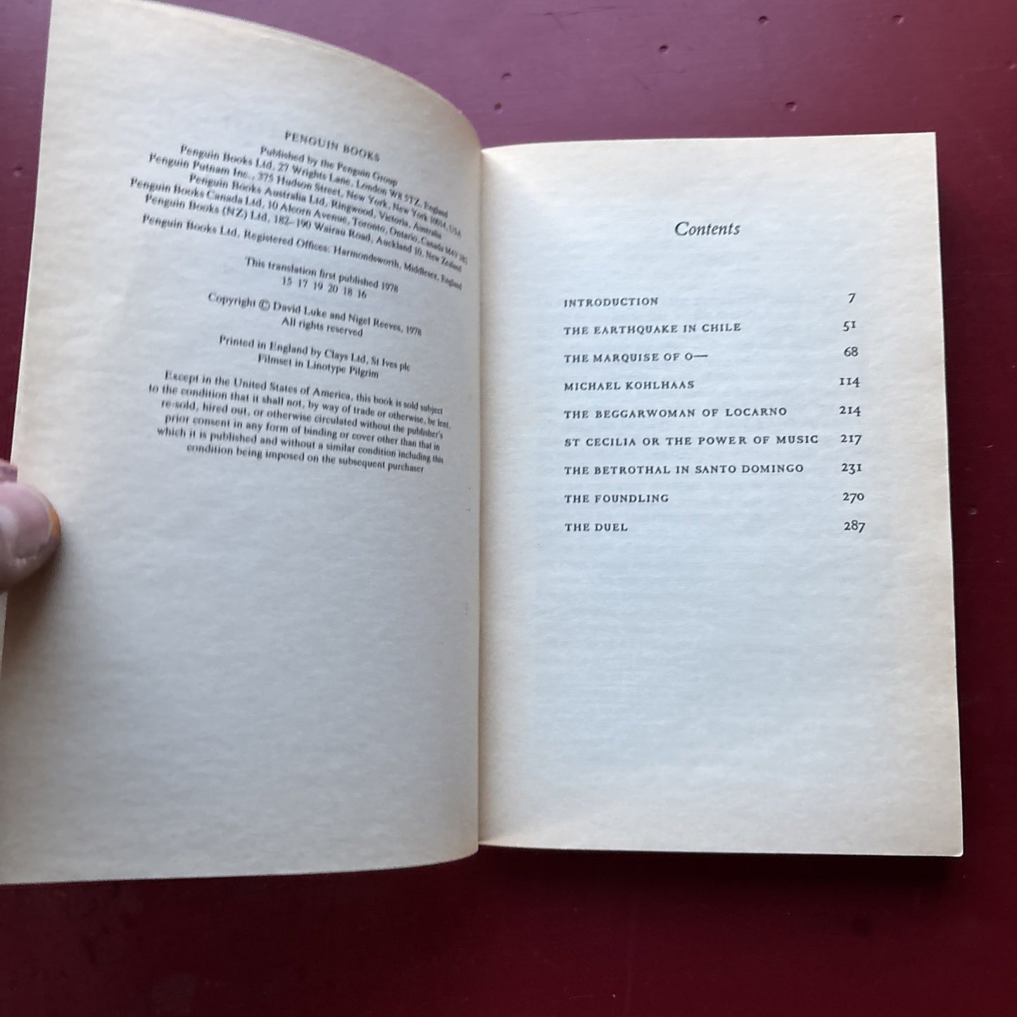 Marquise of o and Other Stories by Heinrich Von Kleist (1978, Uk-B Format...