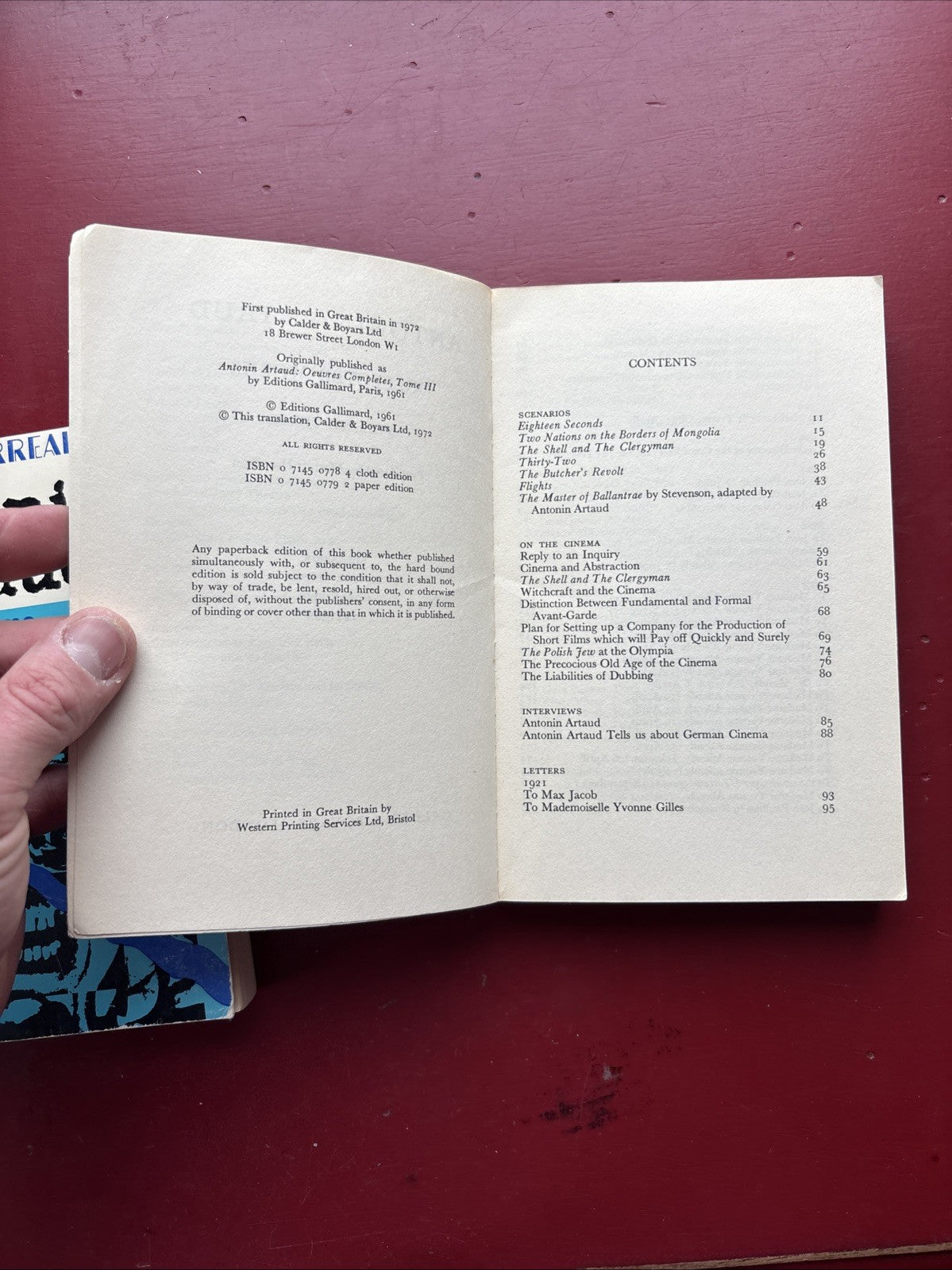 Antonin Artaud Collected Works Vol 1 & 3 by Antonin Artaud (1974, Trade Paperback)