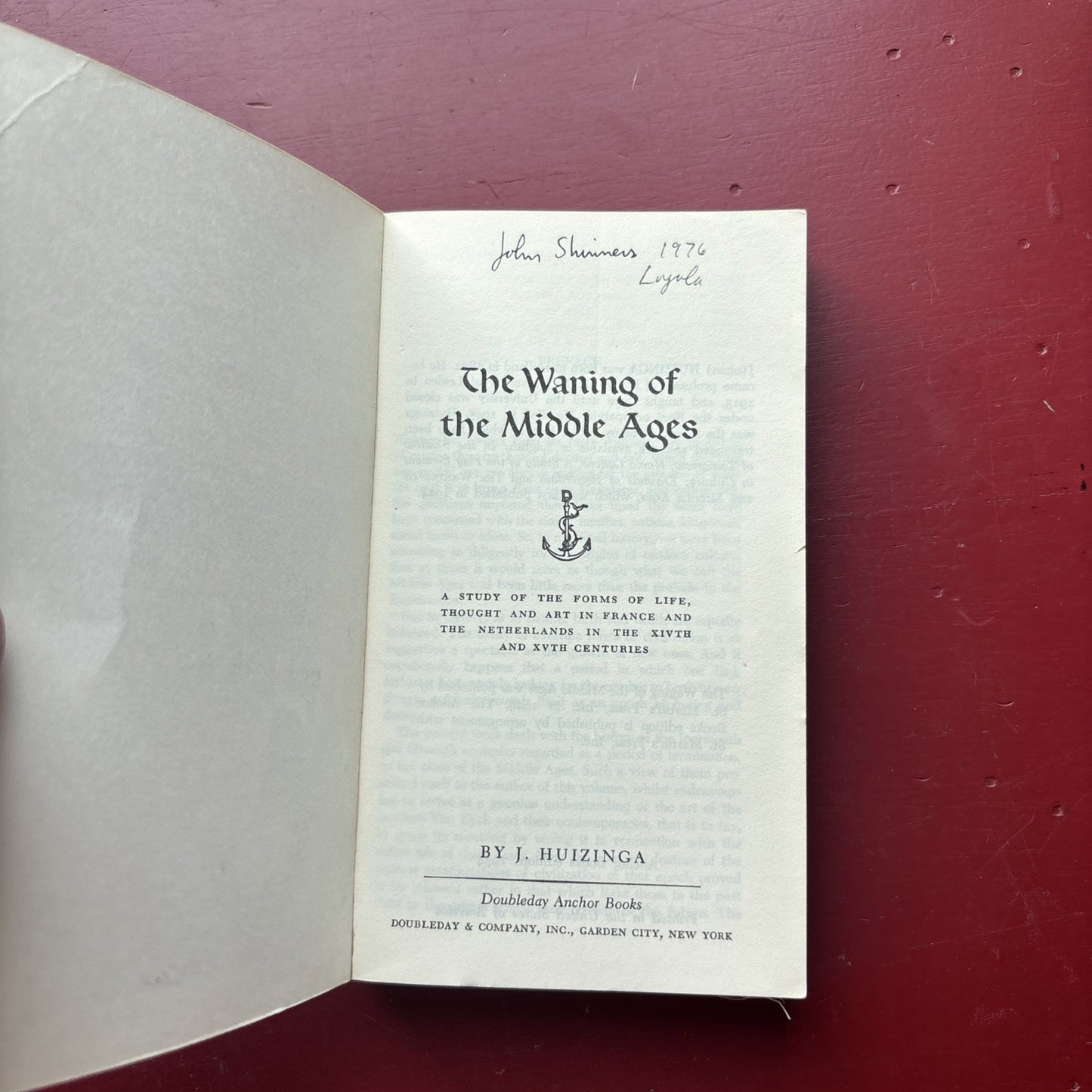 The Warning of the Middle Ages: A Study by J. Huizinga