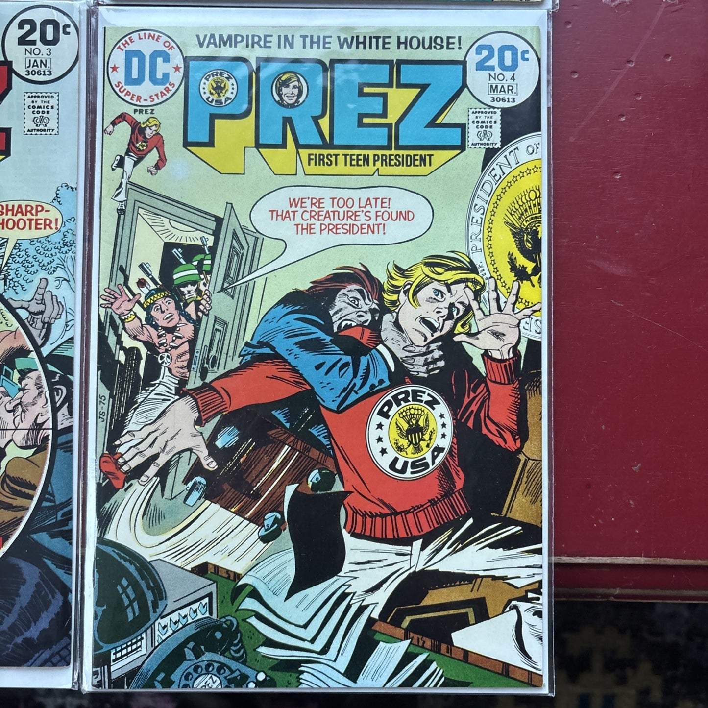 PREZ 1 2 3 4 DC 1973 Complete SET FIRST TEEN PRESIDENT  VG+ Rare