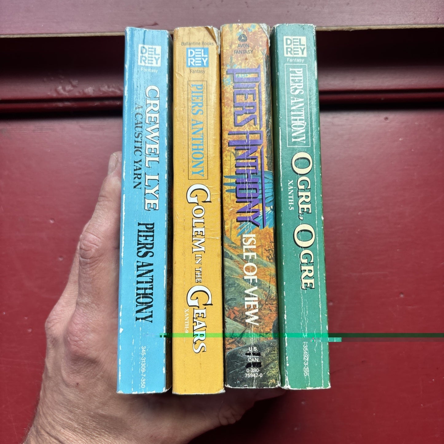 Piers Anthony Lot 4 Xanth Novel Ogre Ogre Golem Crewel Lye Isle Of View