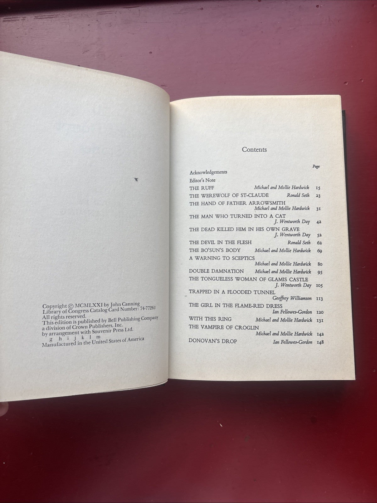 50 Great Horror Stories edited by John Canning (1972, Hardcover)