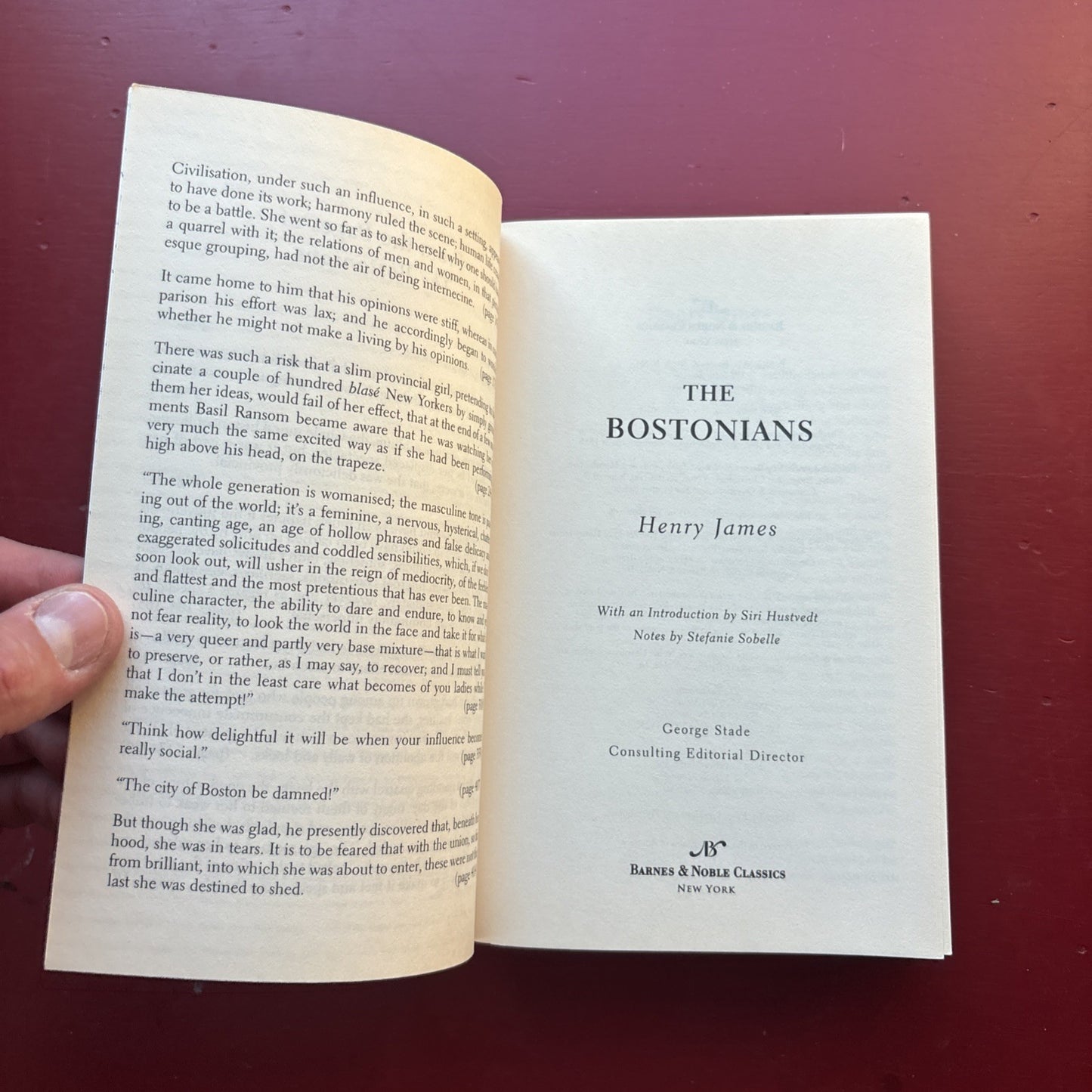 THE BOSTONIANS by Henry James 2005 Barnes & Noble Classics trade paperback