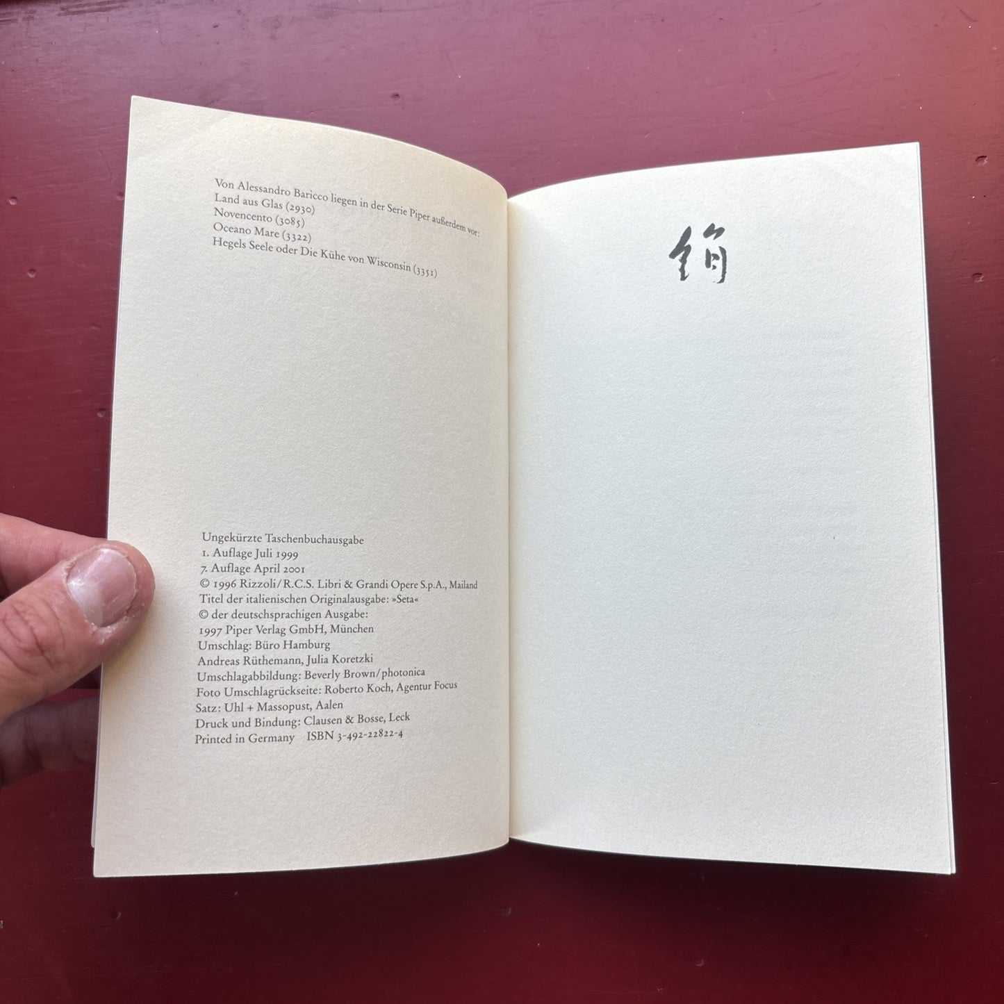 Seide Paperback Alessandro Barrico (in German)