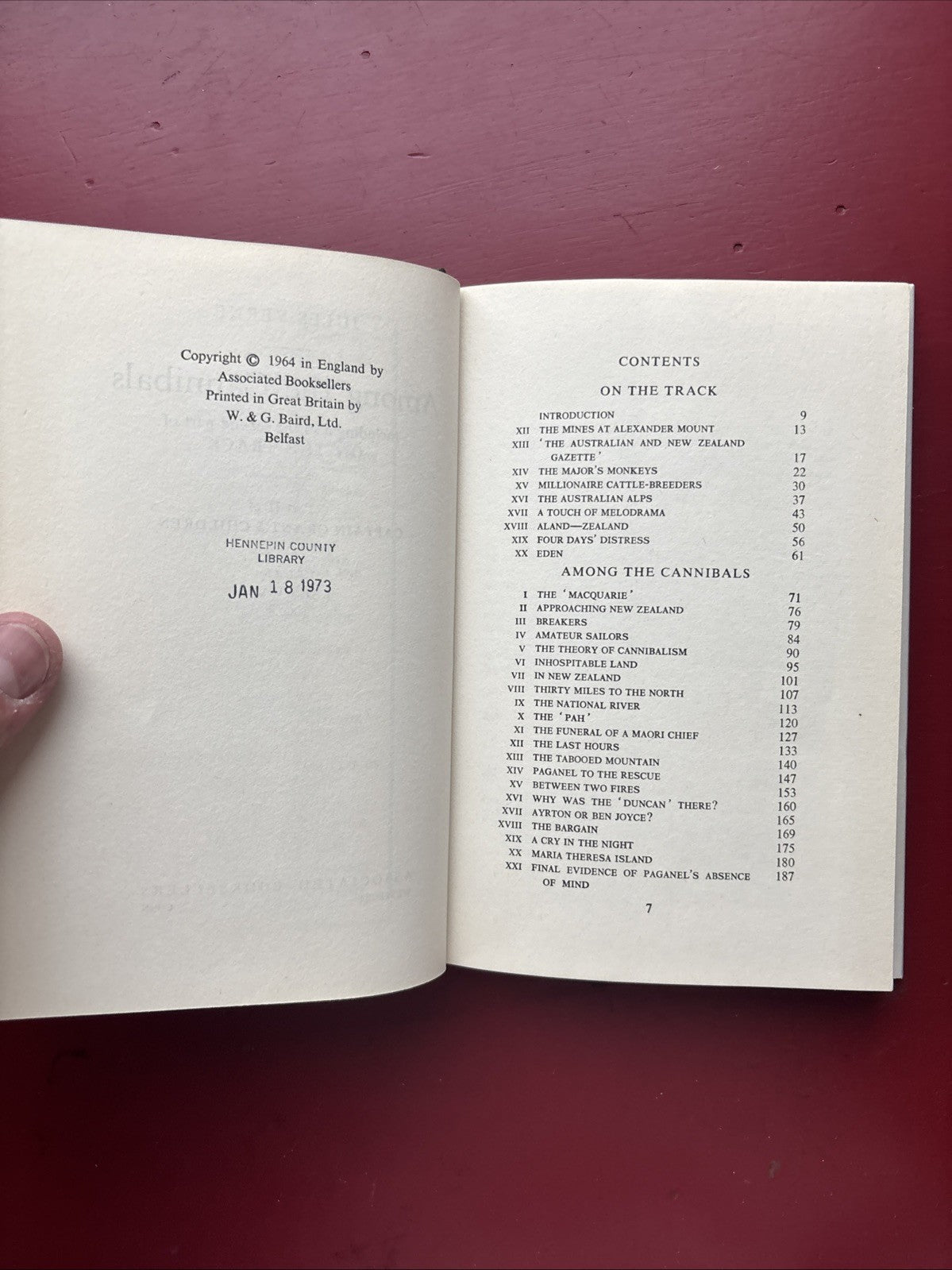 Among the Cannibals by Jules Verne (1964, HC)  (ex-libris)