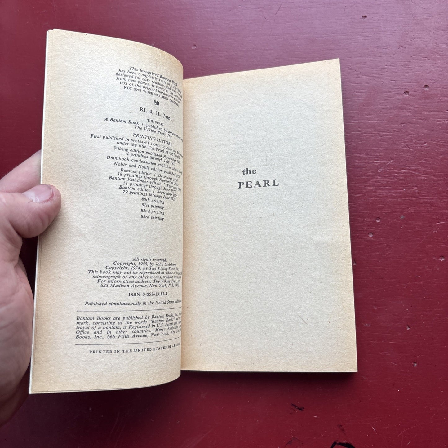 3 By John Steinbeck Bantam PB THE PEARL, RED PONY, TORTILLA FLAT