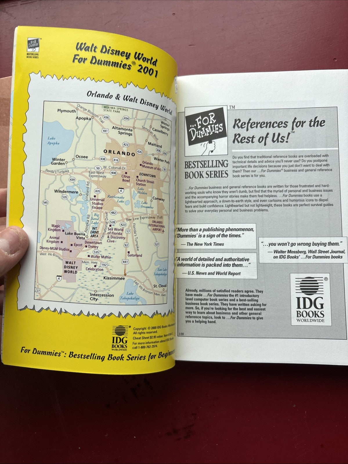 Walt Disney World and Orlando for Dummies : 2001 Edition by Jim Tunstall and...