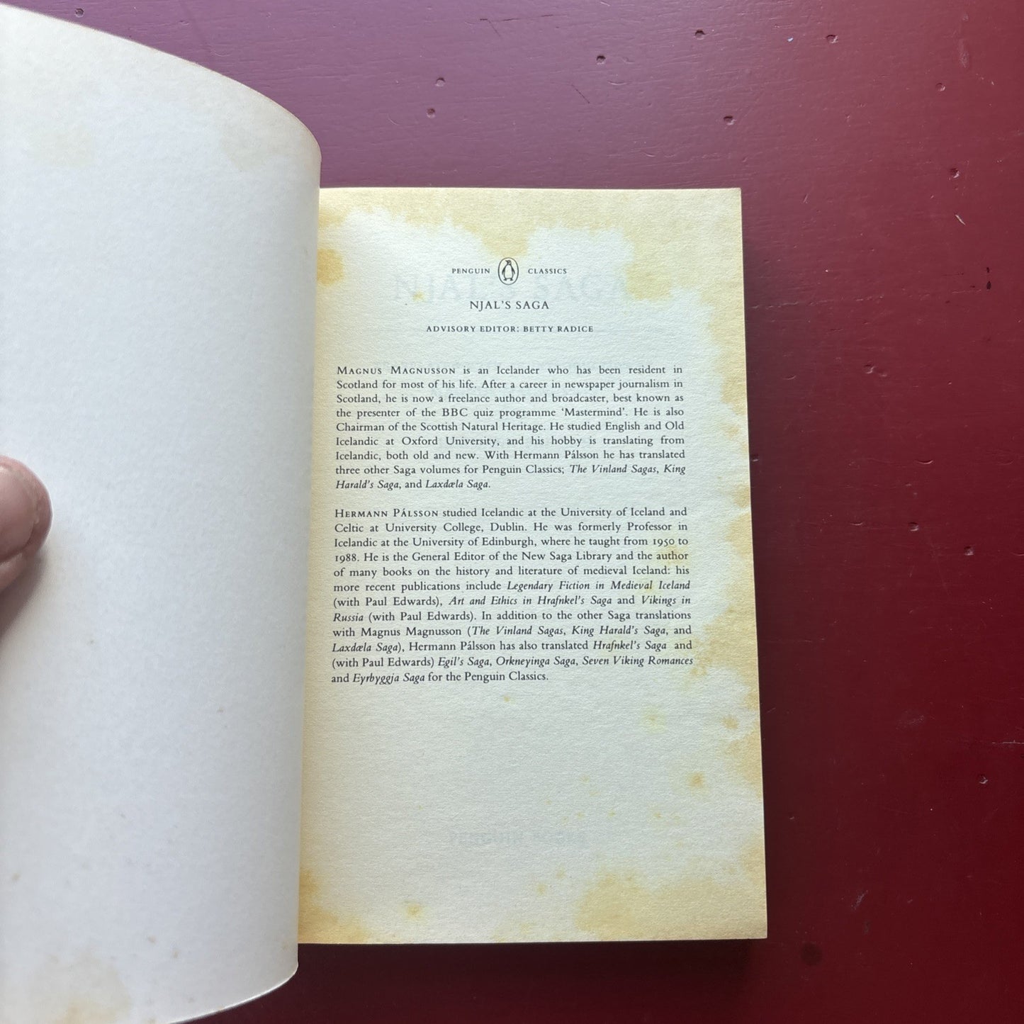Njal's Saga Paperback Penguin Classics edition PB VG 1960