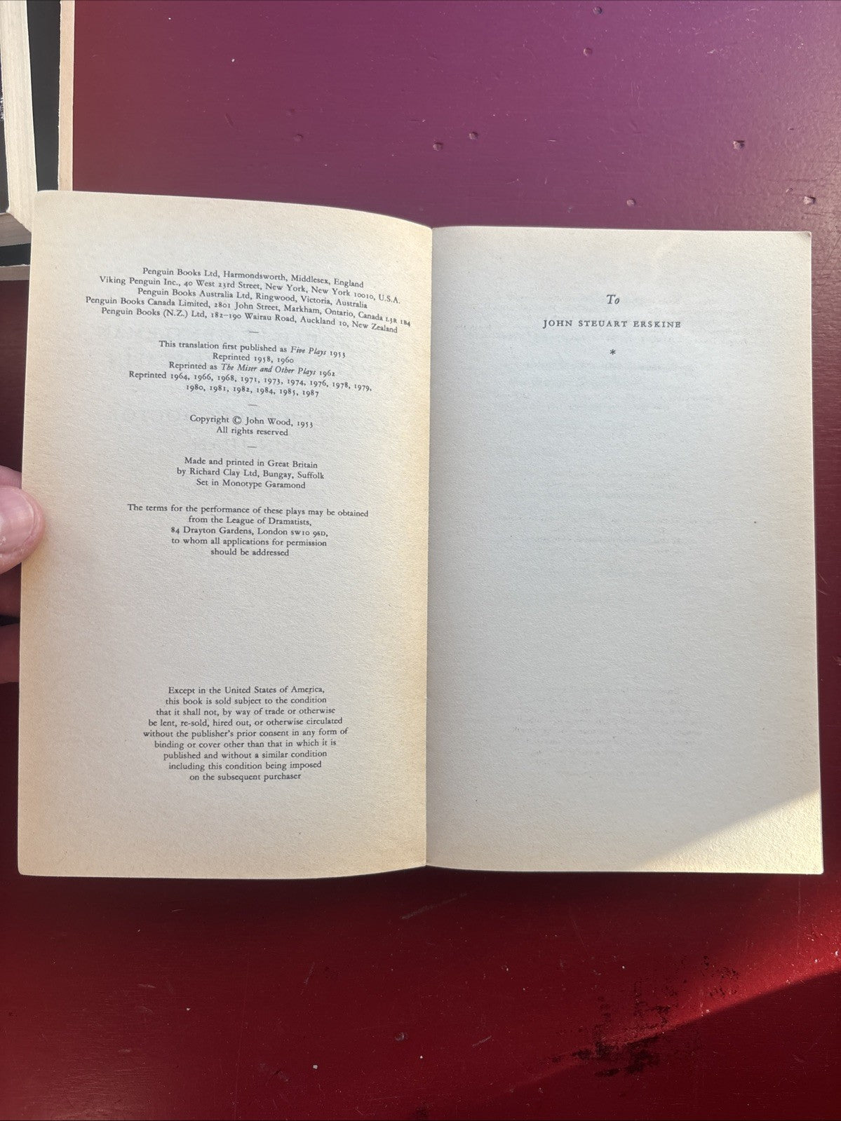 The Miser and Other Plays by Molière (1953,Mas Market)