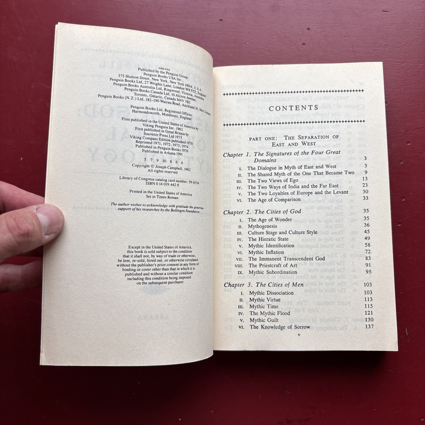 Penguin Books Occidental & Oriental Mythology: Masks of God by Joseph Campbell