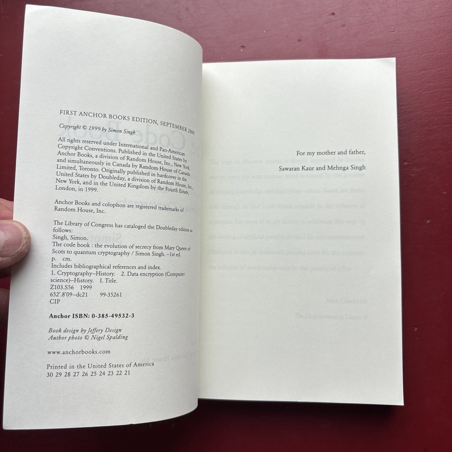 Code Book : The Science of Secrecy from Ancient Egypt to Quantum Cryptography by