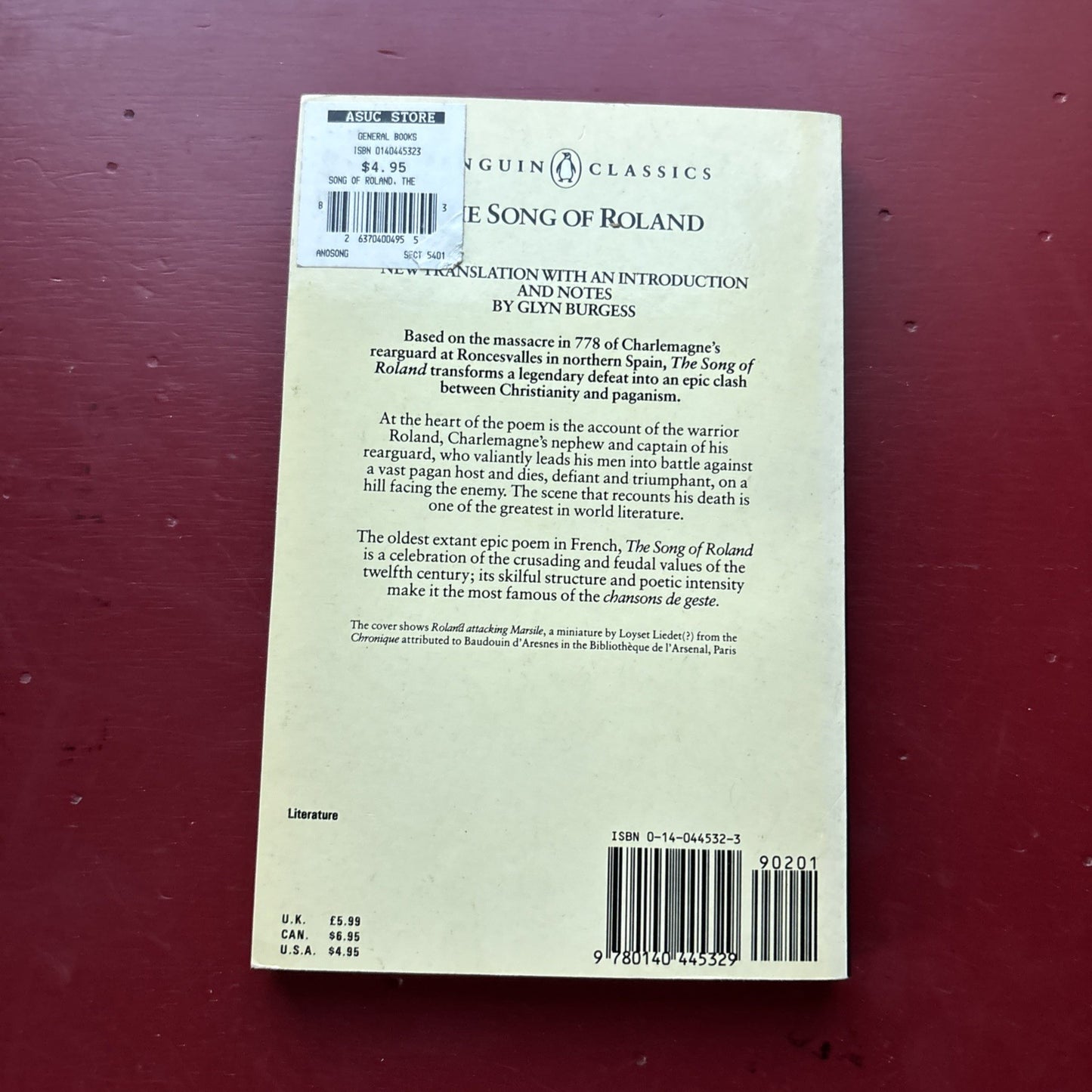 Song of Roland by Glyn S. Burgess (1990, Uk-B Format Paperback)