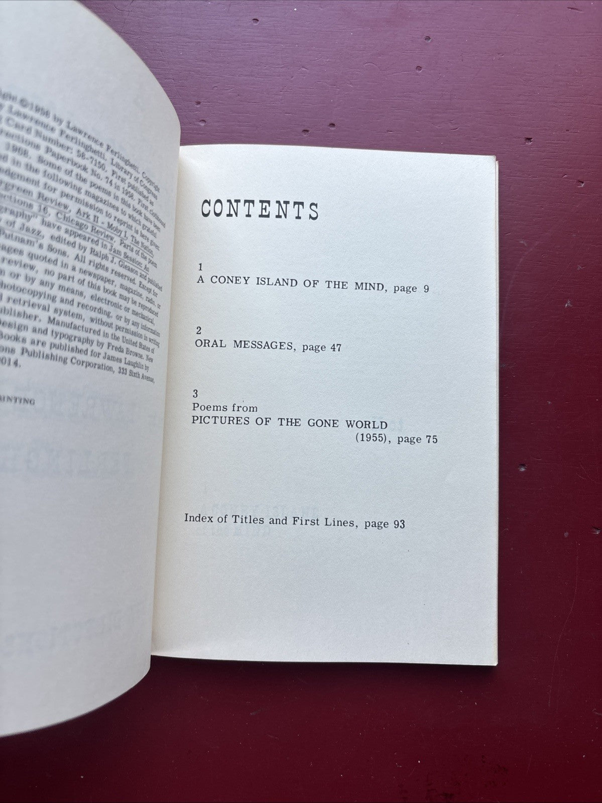 A Coney Island of the Mind by Lawrence Ferlinghetti (1966, Trade Paperback)