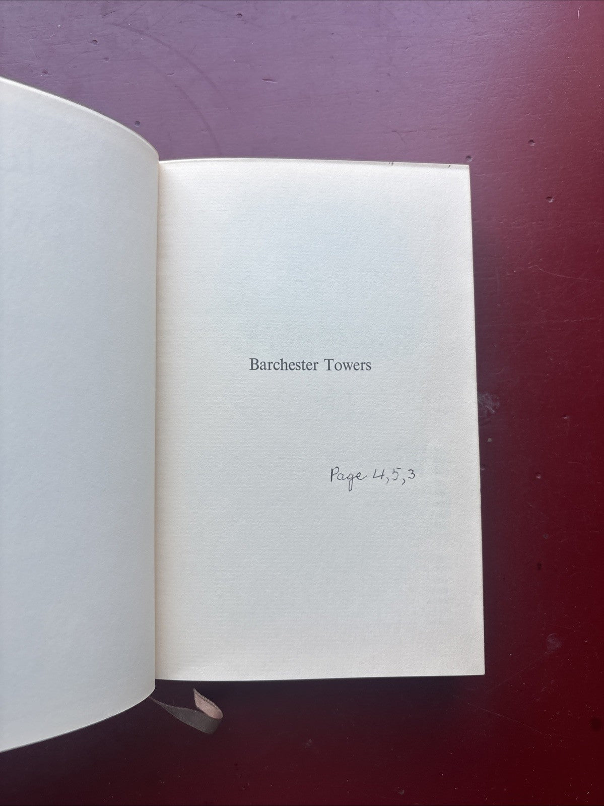 Barchester Towers by Anthony Trollop  Vintage Book 1945