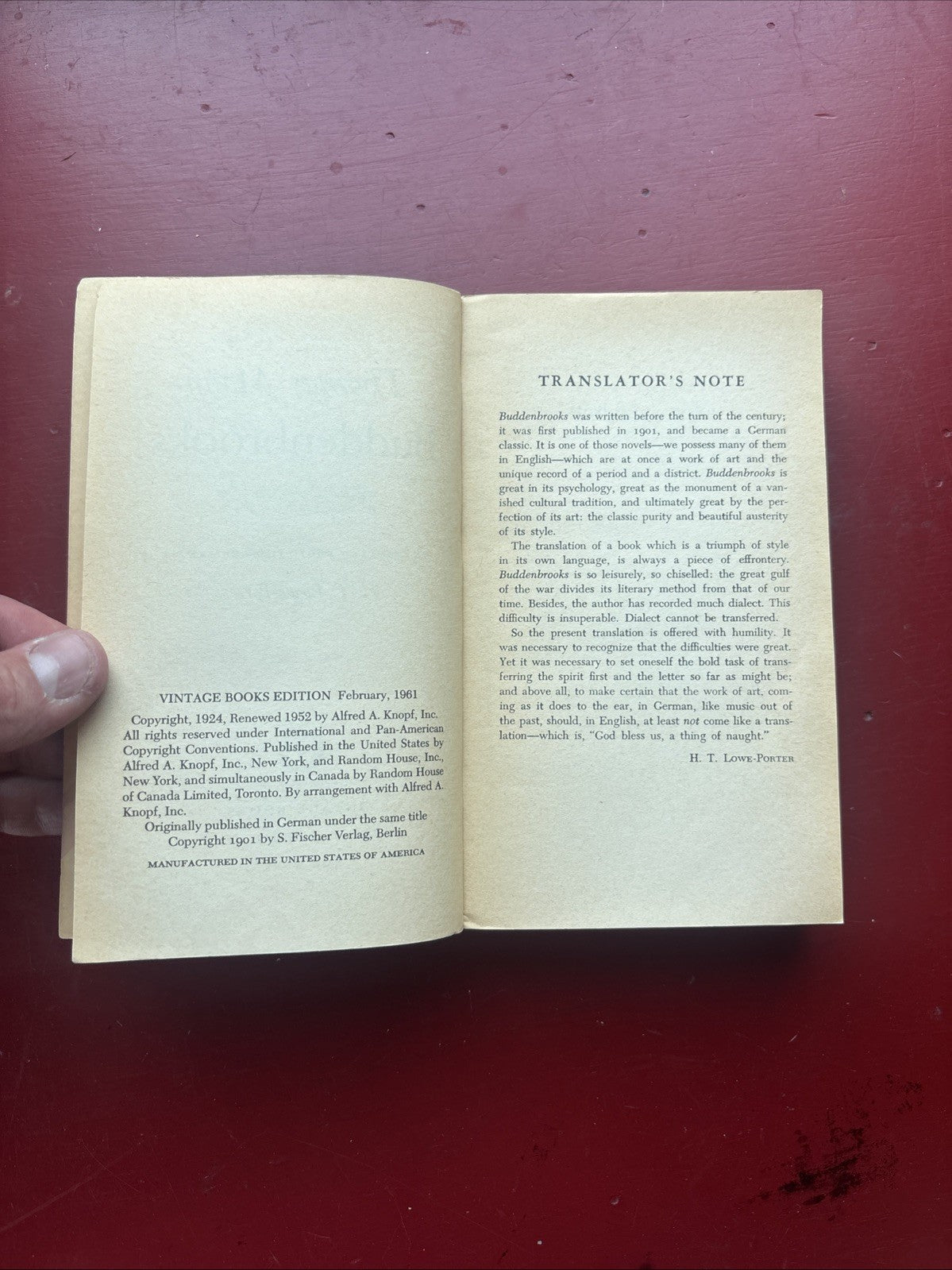 Buddenbrooks by Thomas Mann (1961)