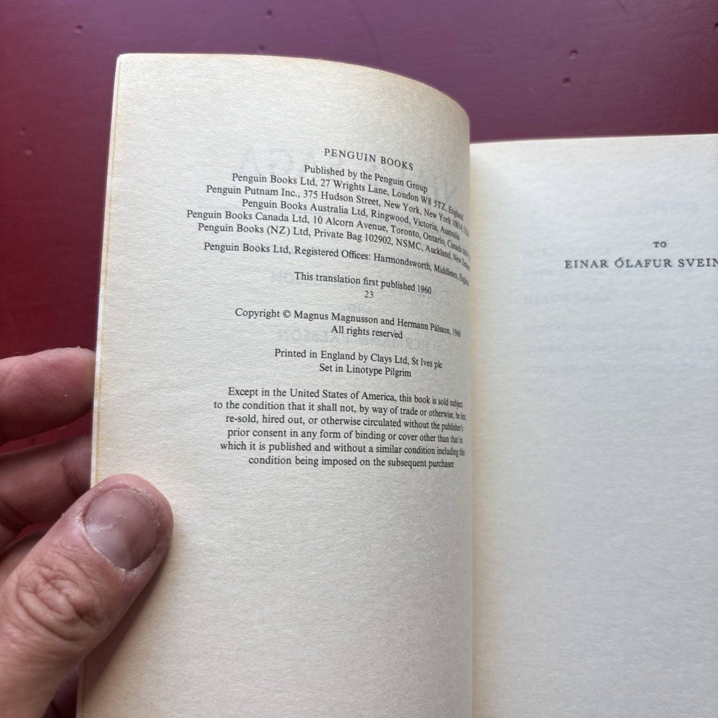 Njal's Saga Paperback Penguin Classics edition PB VG 1960