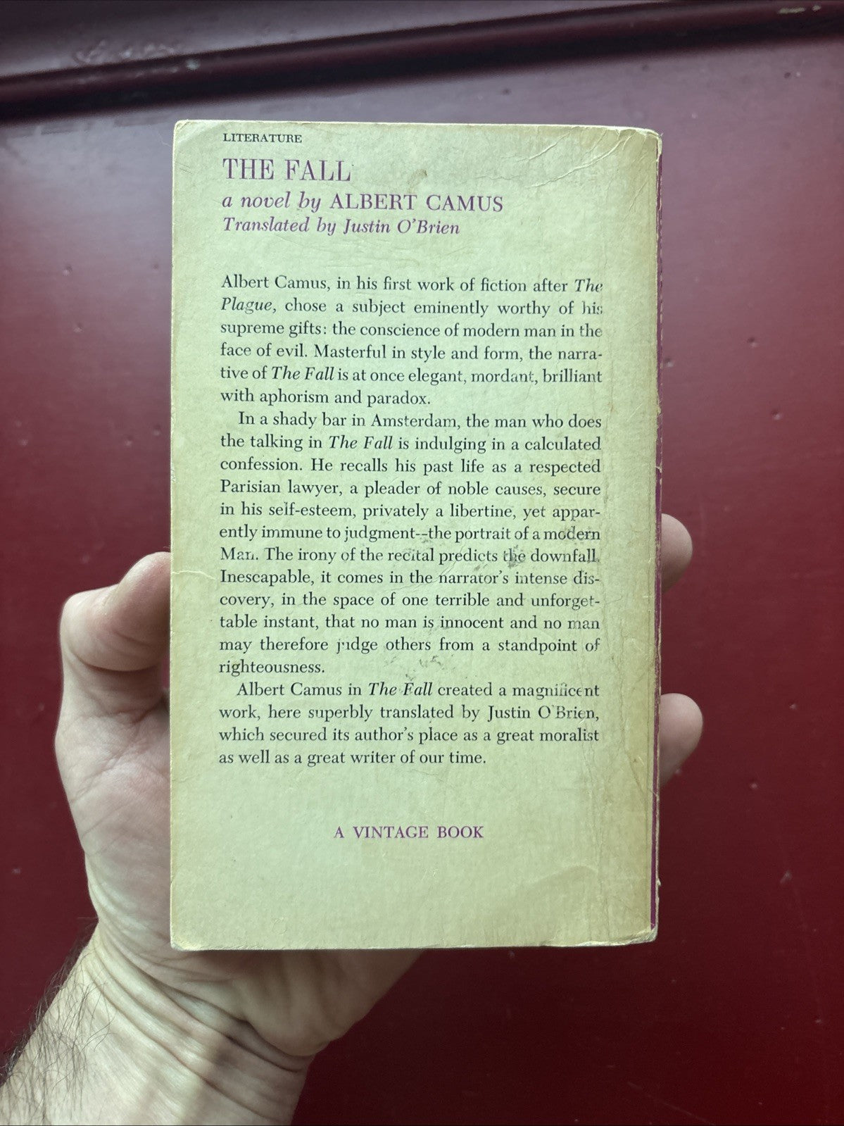 ALBERT  CAMUS  THE  FALL  A VINTAGE  BOOK 1956  --C3