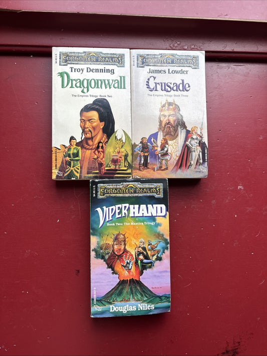 3 Forgotten Realms: Dragonwall, Crusade, Viperhand (Mass Market)