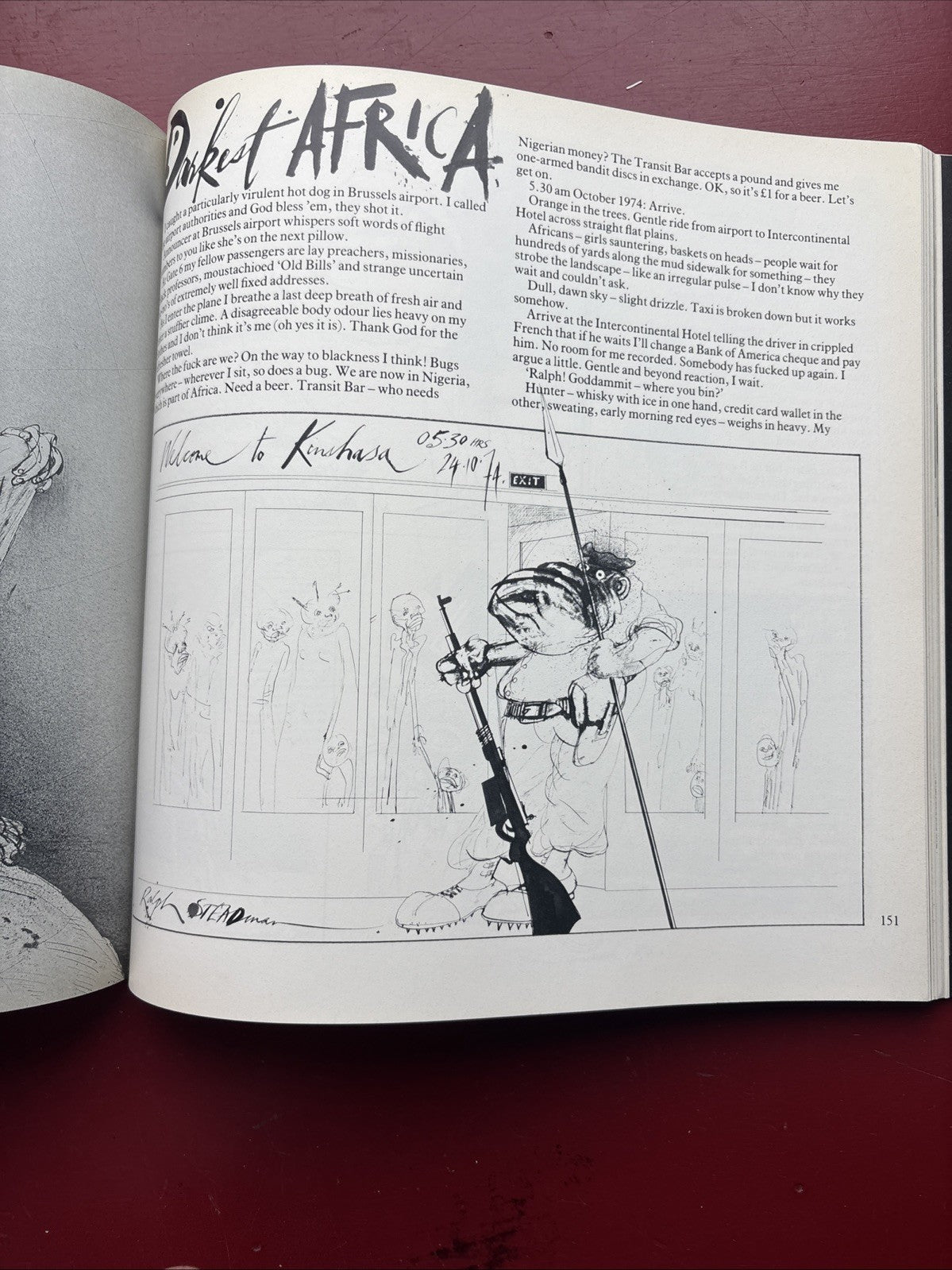 Ralph Steadman – Between the Eyes – 1984 First Edition Paperback – Gonzo Art