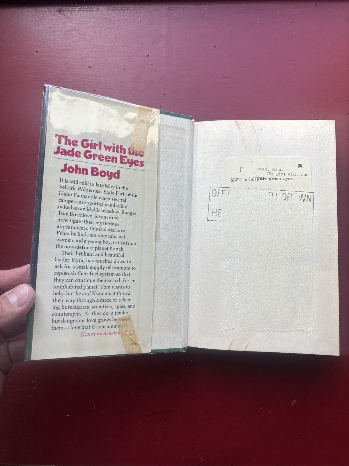 The Girl with the Jade Green Eyes By John Boyd (1978, Hardcover) (ex Libris)