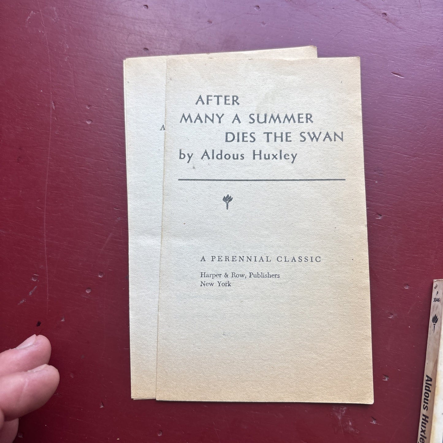 After Many A Summer Dies The Swan by Aldous Huxley 1965 PB 3 Pages Loose