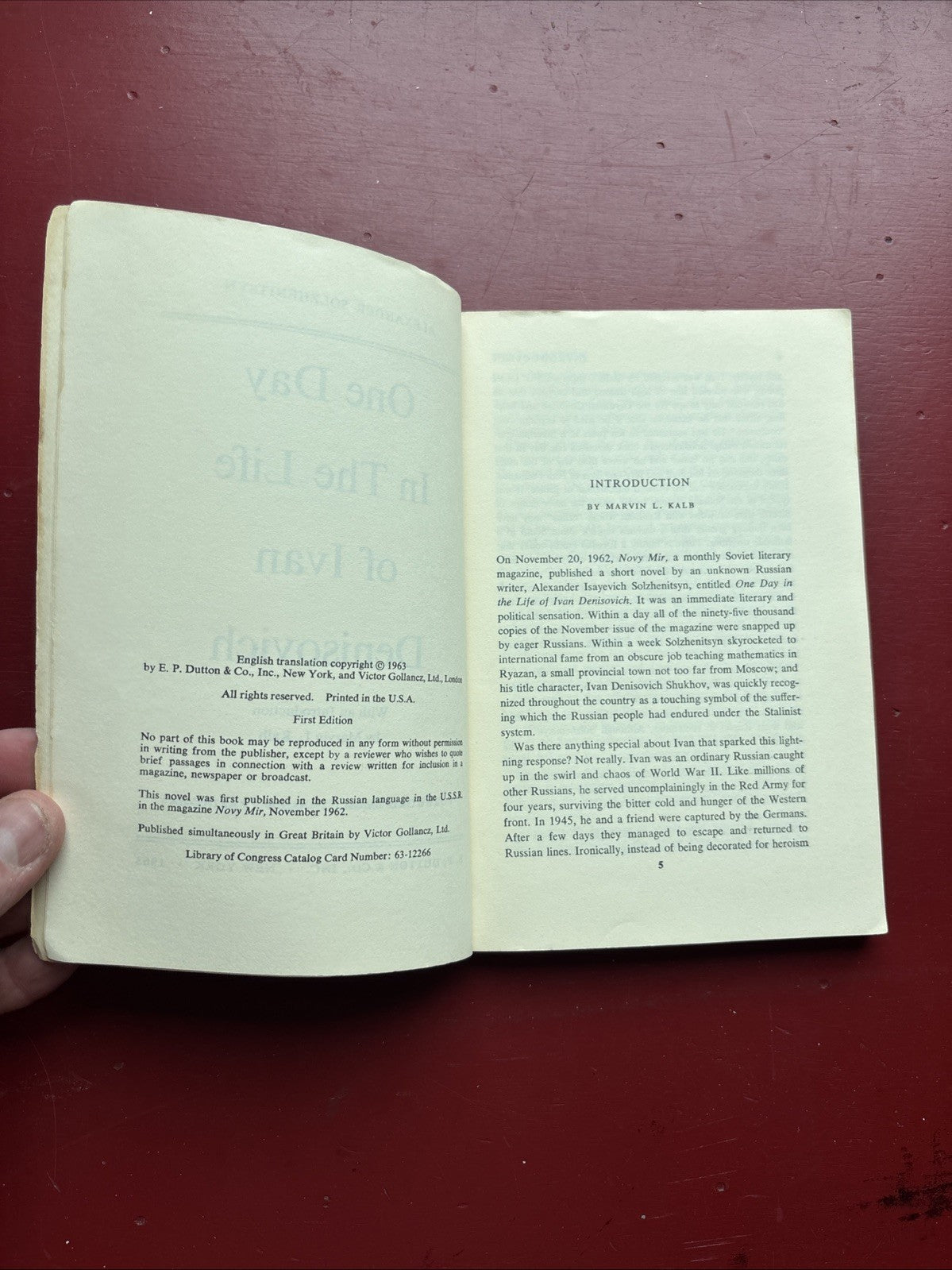 One Day In Life Of Ivan Denisovich by Alexander Solzhenitsyn 1963 SC 1st Edition