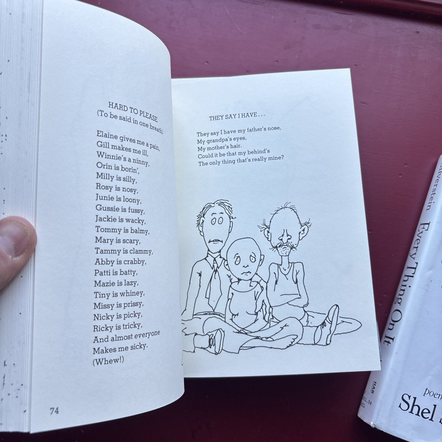 3 Shel Silverstein: Falling Up Sidewalk Ends Everything On It Hardcover