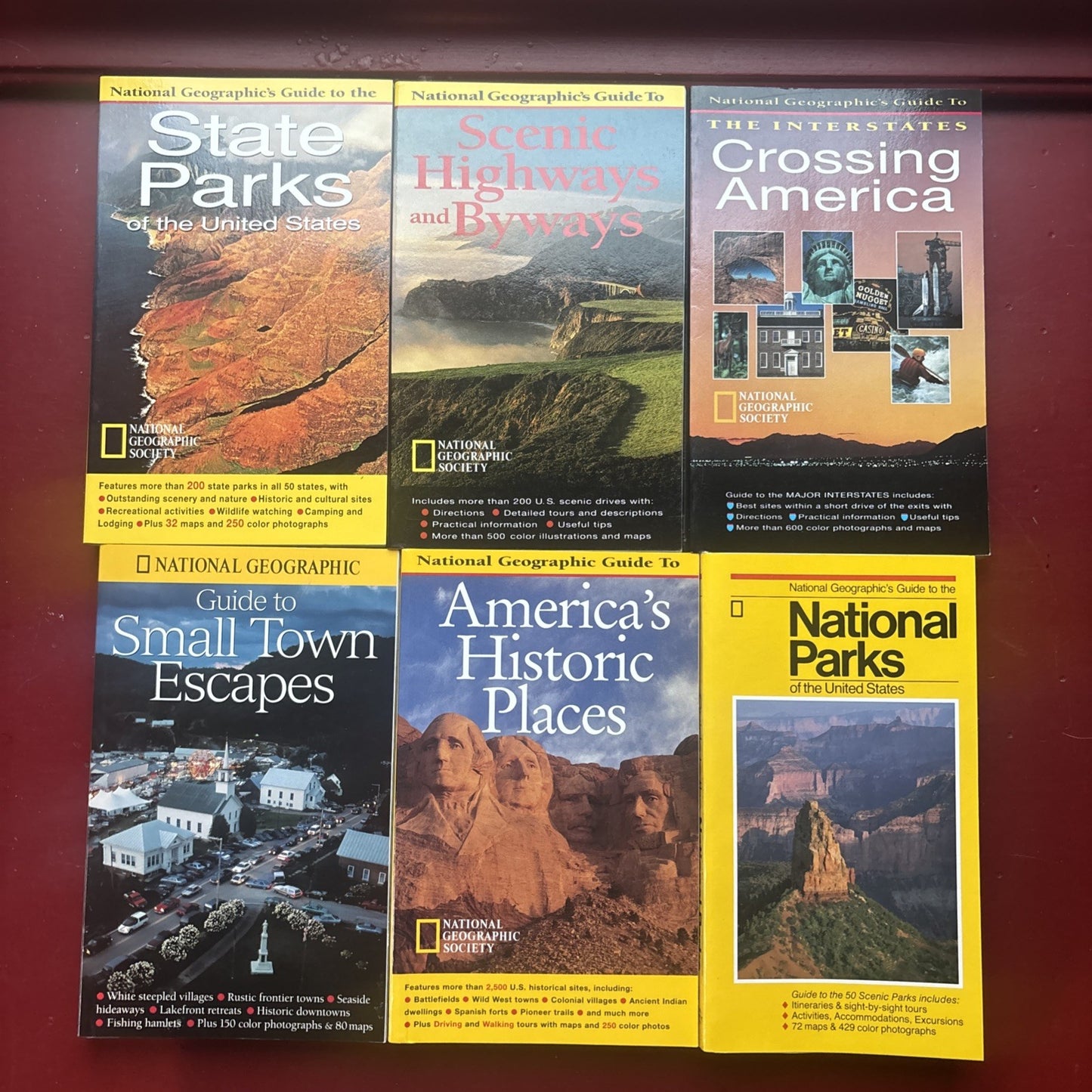 5 National Geographic Travel Guides: State & National Parks Historic Places (Paperback)