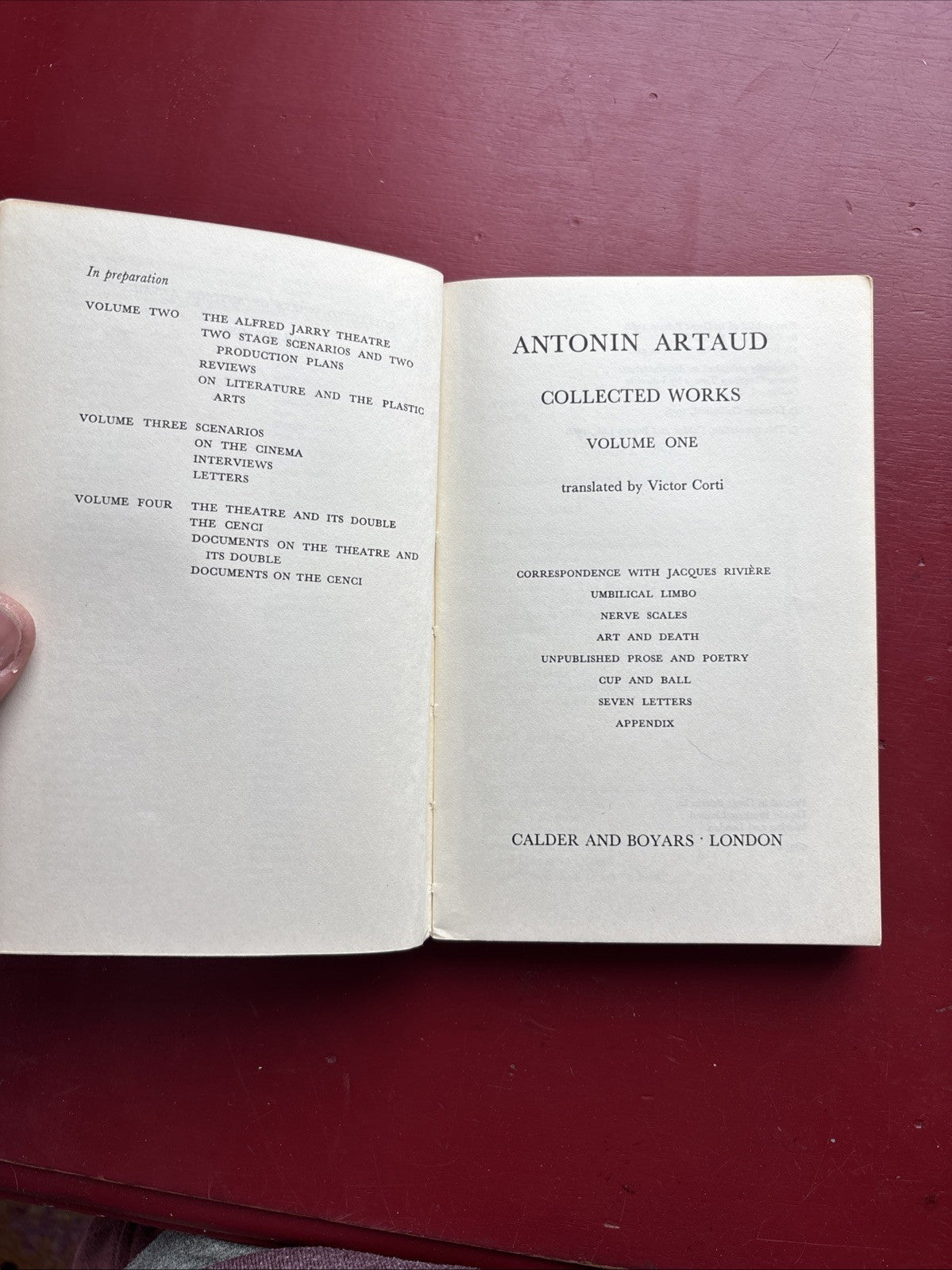 Antonin Artaud Collected Works Vol 1 & 3 by Antonin Artaud (1974, Trade Paperback)