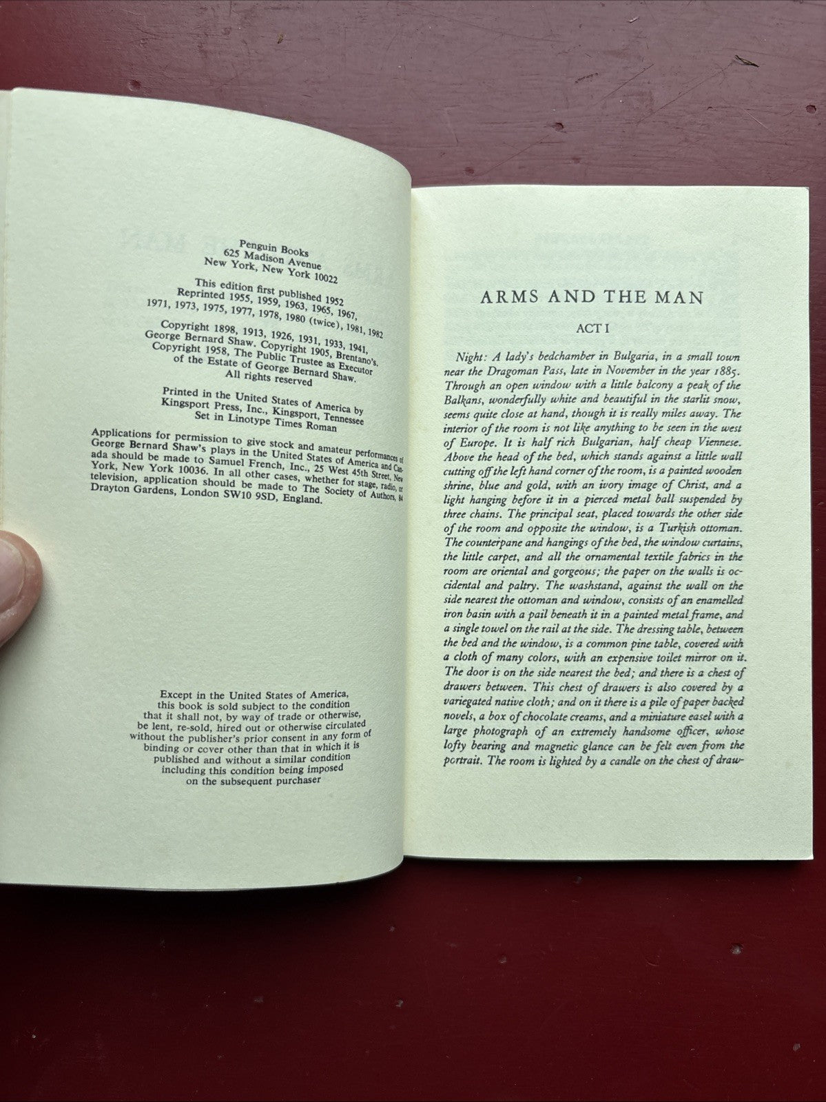 Arms and the Man by Bernard Shaw