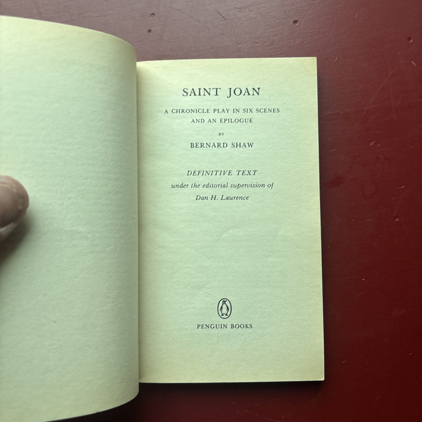 Bernard Shaw: Saint Joan Paperback Vintage Penguin Plays Book 1982