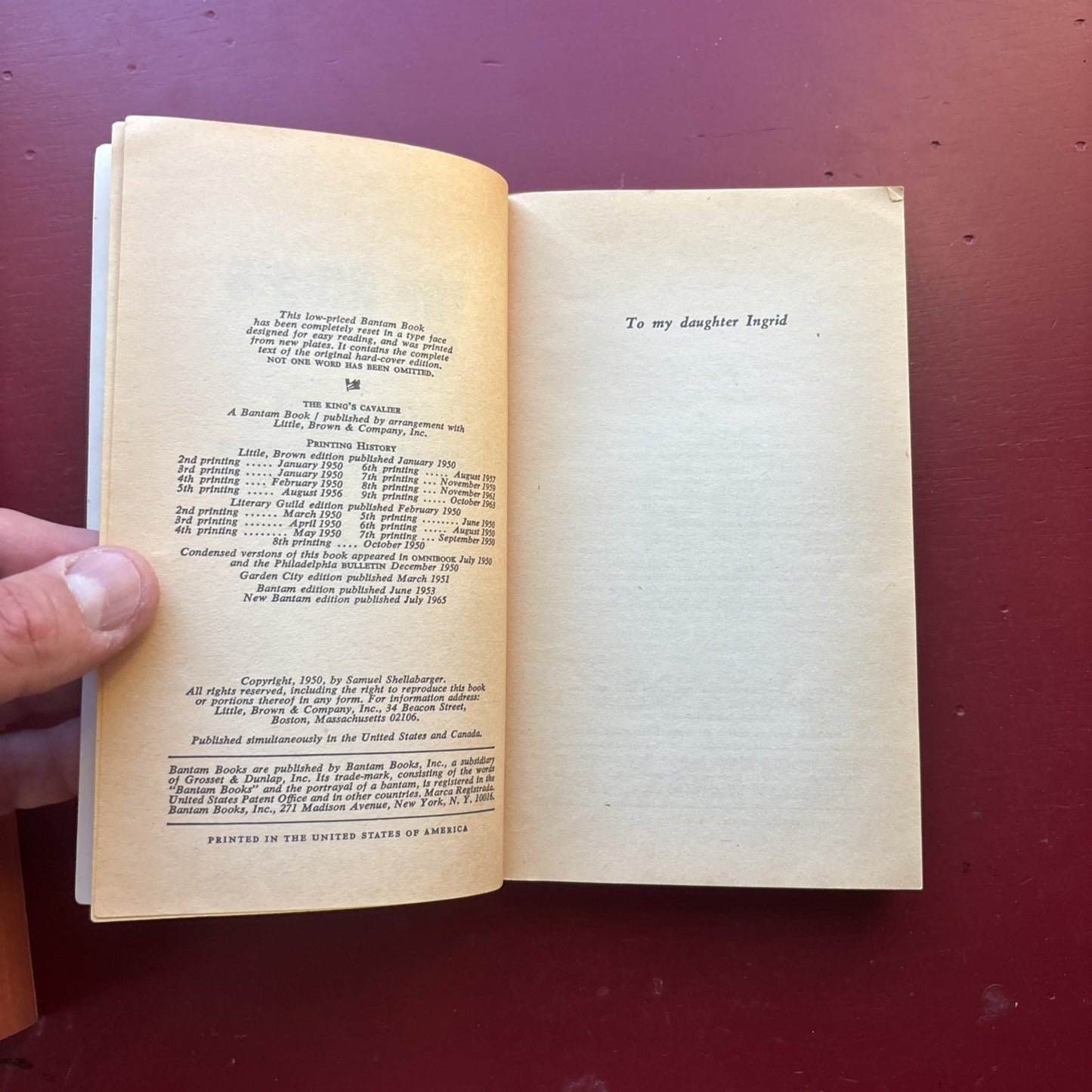 The King's Cavalier by Samuel Shellabarger PB Paperback 1965 Vintage Rare Cover