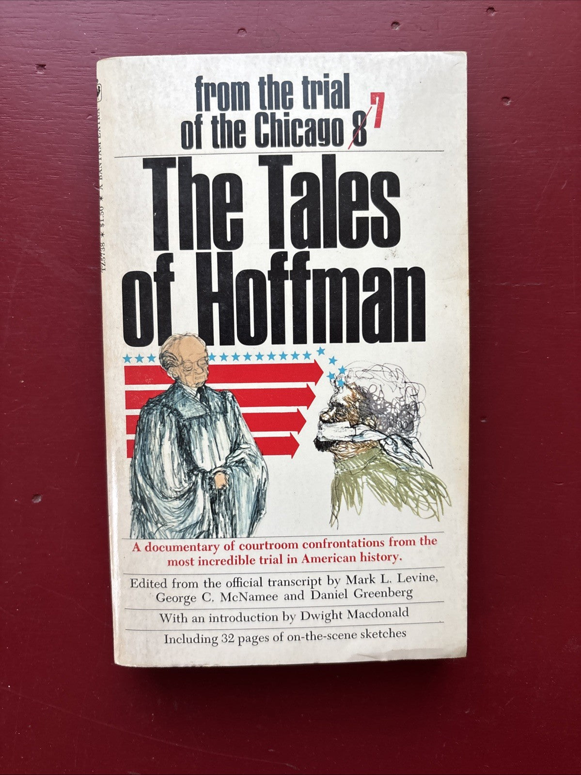 VTG  1970 Paperback Book The Tales Of Hoffman Chicago 7