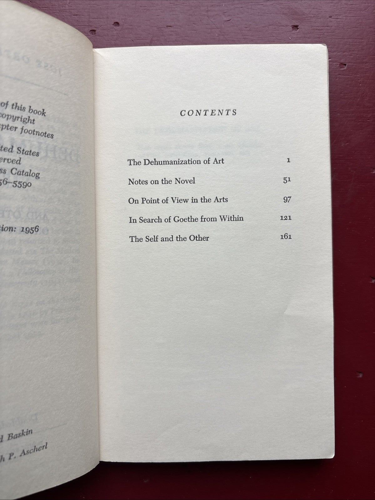 The Dehumanization of Art : on Art and Culture (reduced Annotated - Rare)