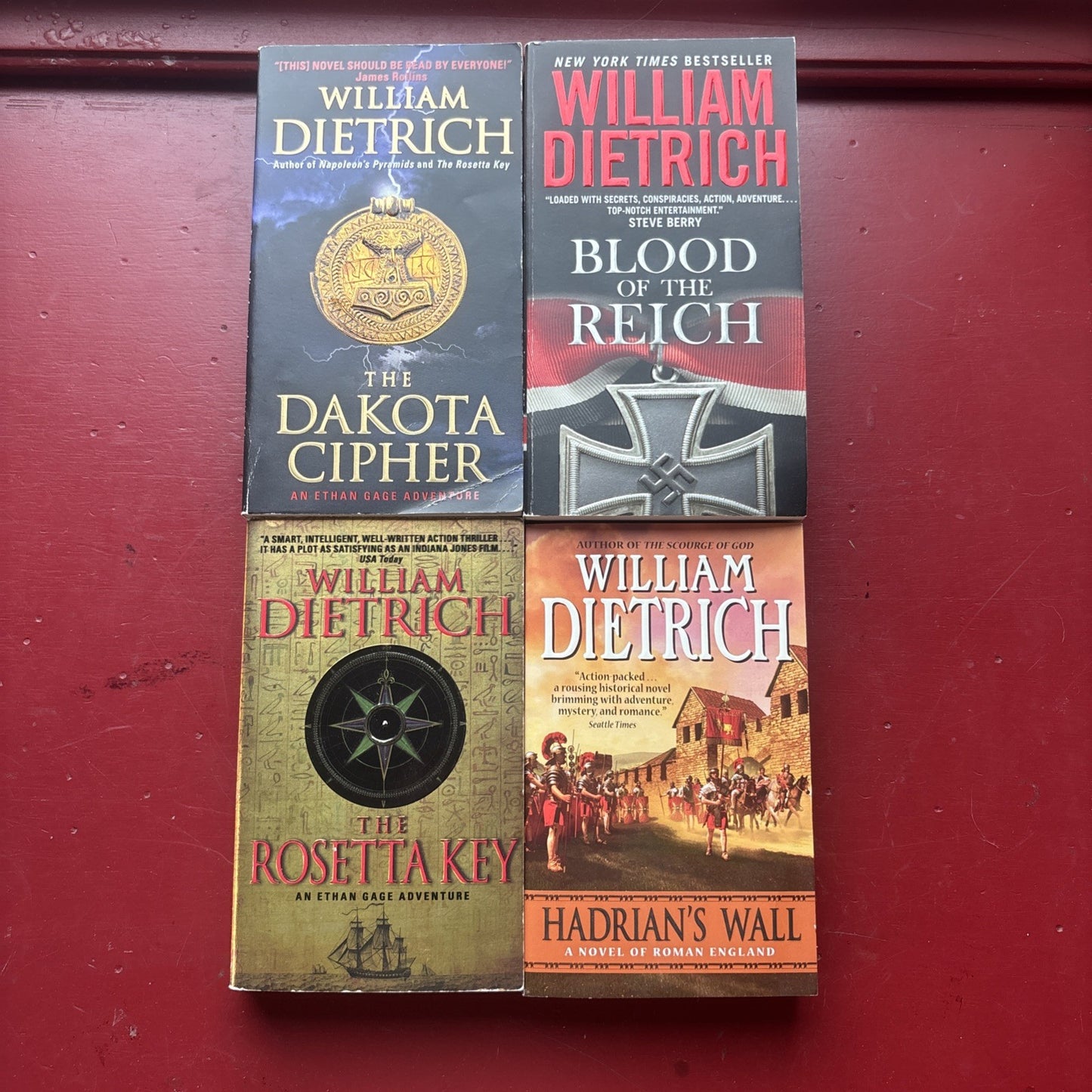 4 Books By William Dietrich Ethan Gage Blood Reich Hadrian’s Wall