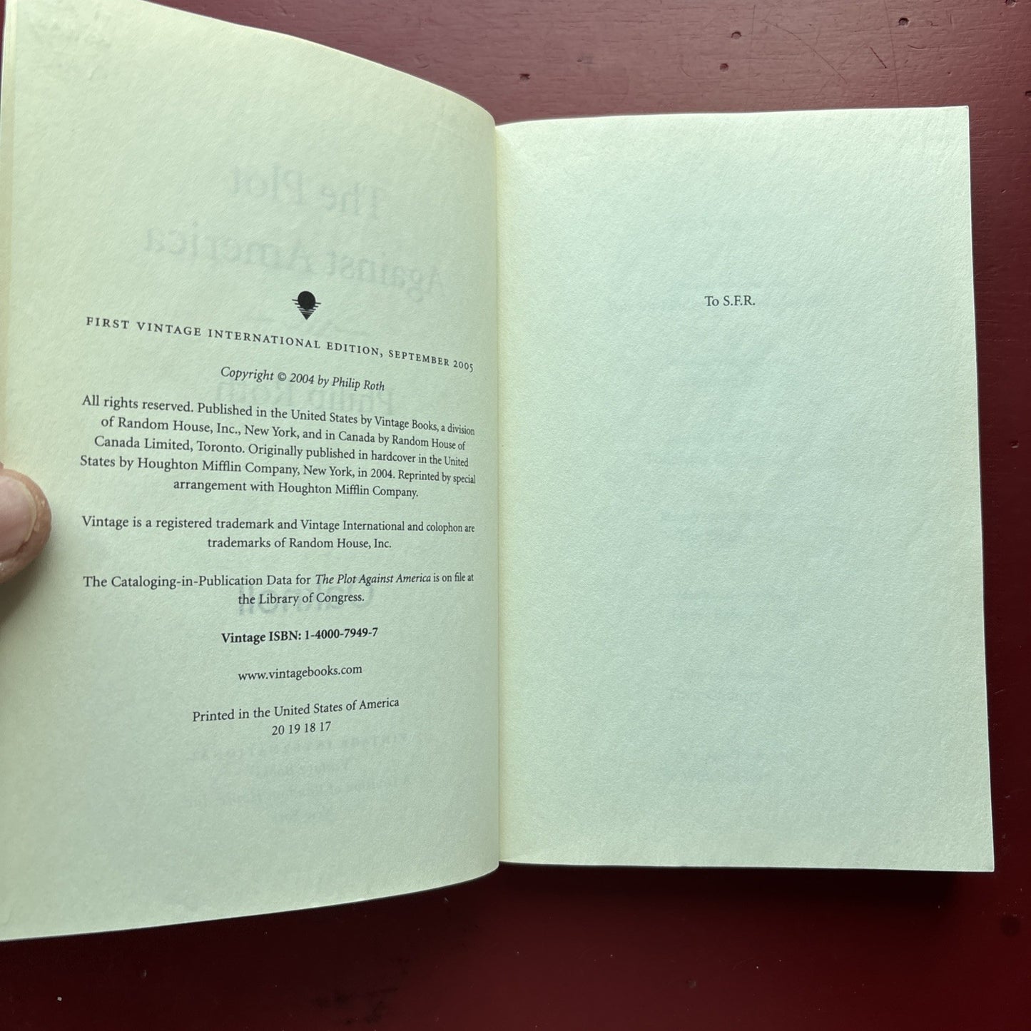 Plot Against America by Philip Roth (2005, Trade Paperback)